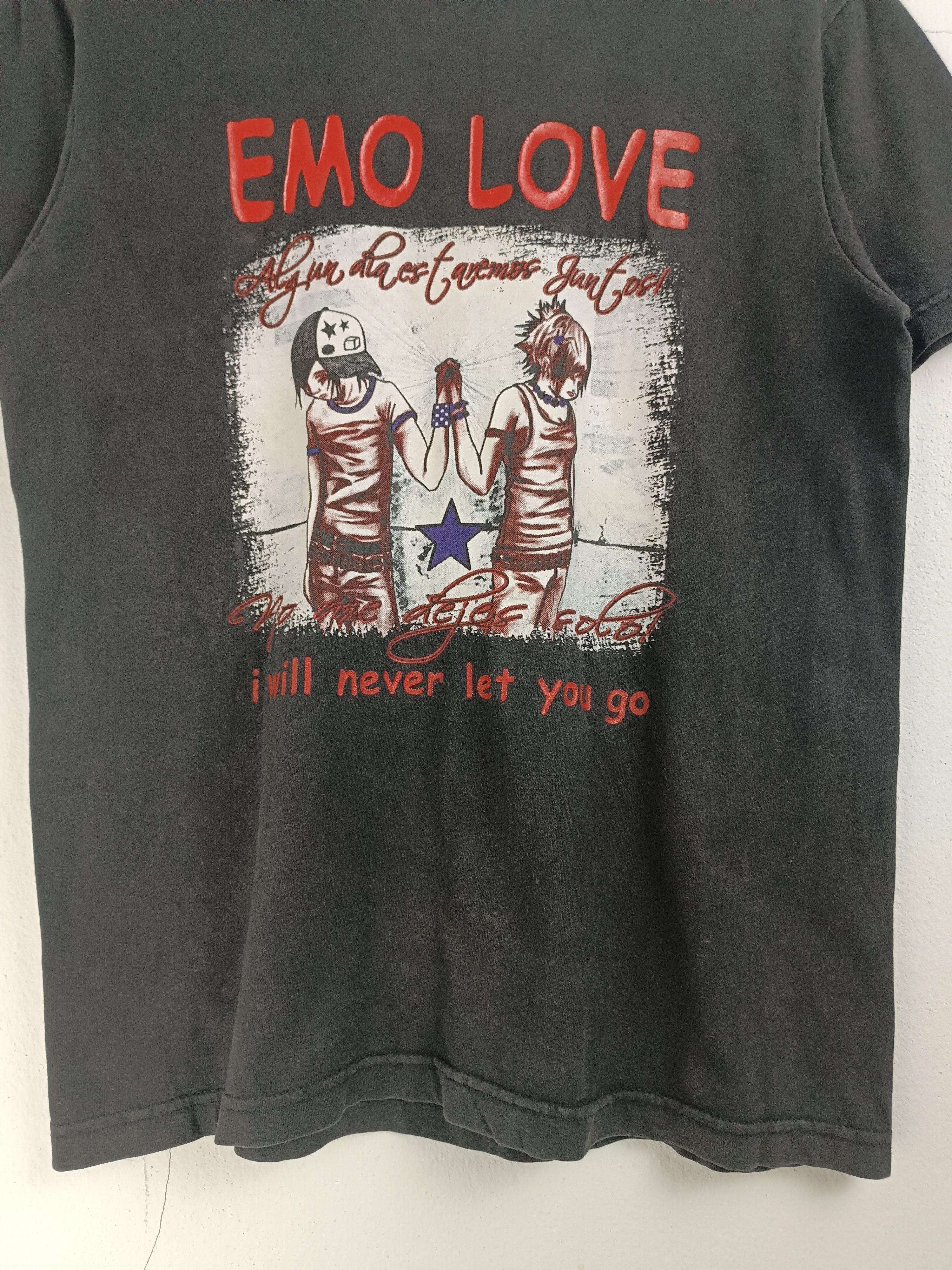Vintage FADED VINTAGE Y2K EMO LOVE ❤️TEE PUNK GOTH MCR RARE Size US S / EU 44-46 / 1 - 7 Thumbnail