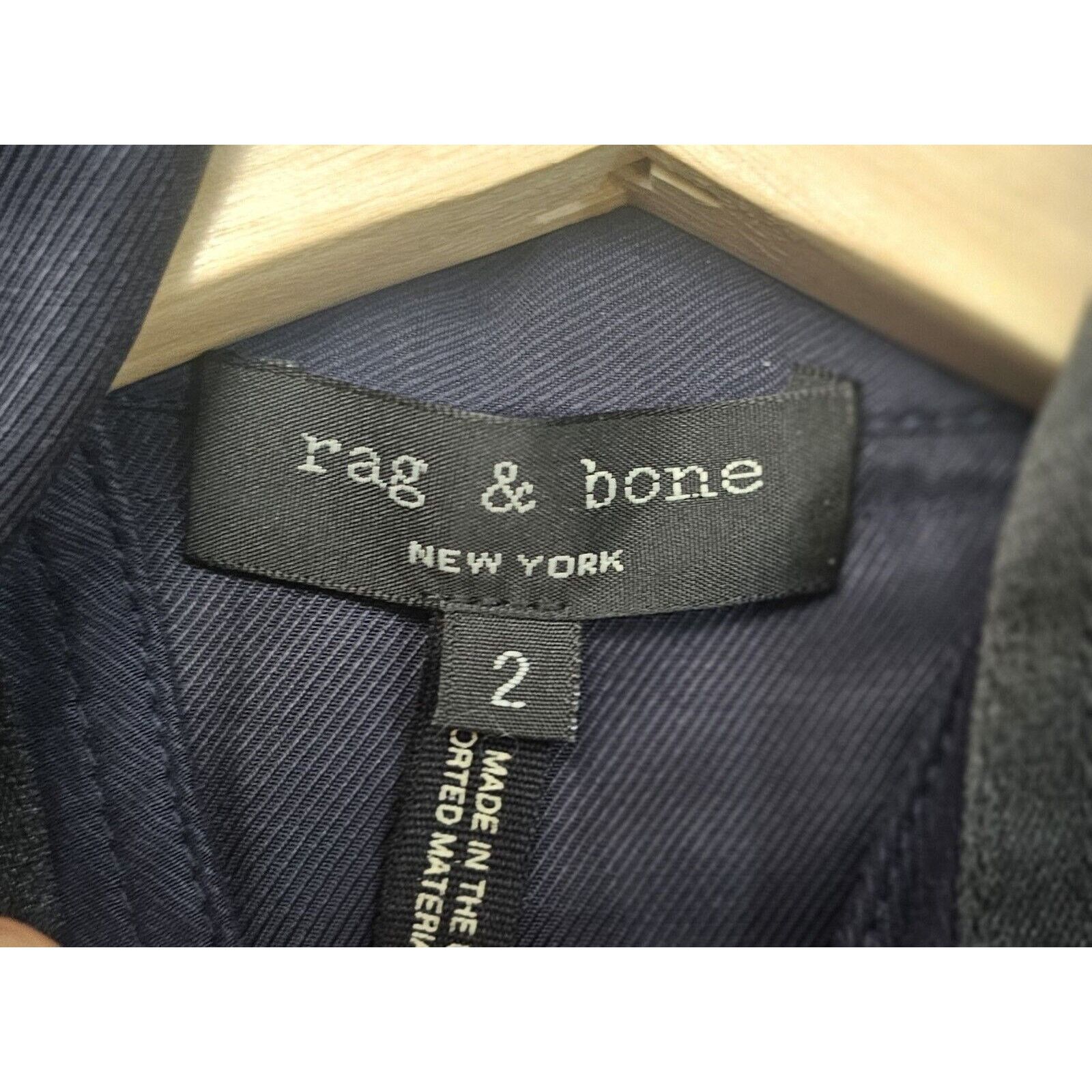 Rag & Bone Rag & Bone Indigo Claire Jumpsuit Zip Ankle Hidden Buttons 2 Size 27" / US 4 / IT 40 - 11 Thumbnail