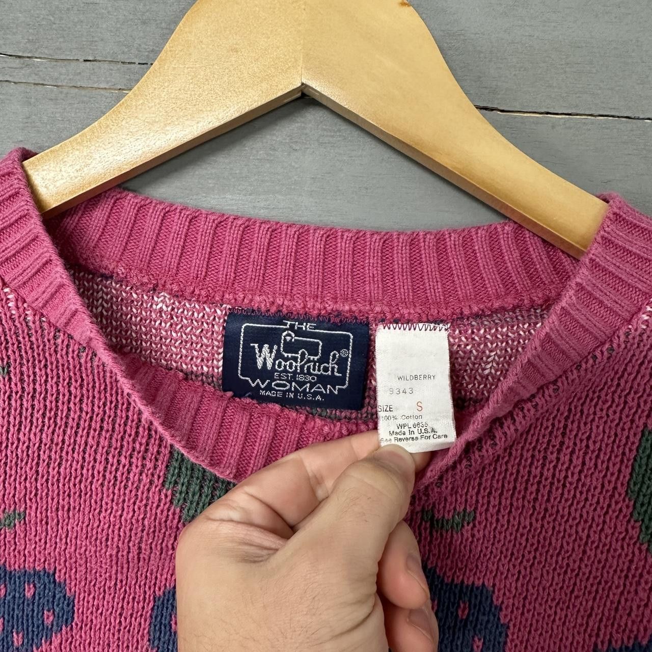 Woolrich Woolen Mills Vintage Woolrich Women’s Retro Pink Cat Sweater Small Size S / US 4 / IT 40 - 6 Thumbnail