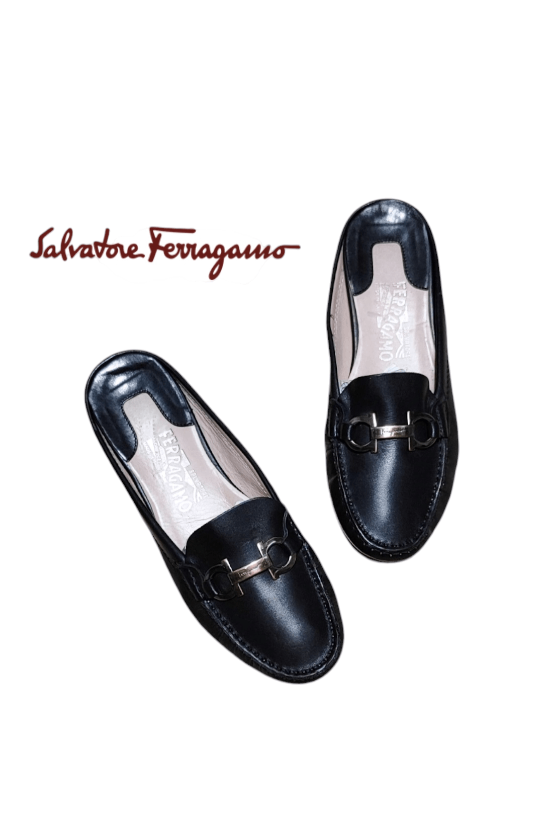 Salvatore Ferragamo Salvatore Ferragamo Leather Slip On Mules Women’s Size US 7 / IT 37 - 1 Thumbnail