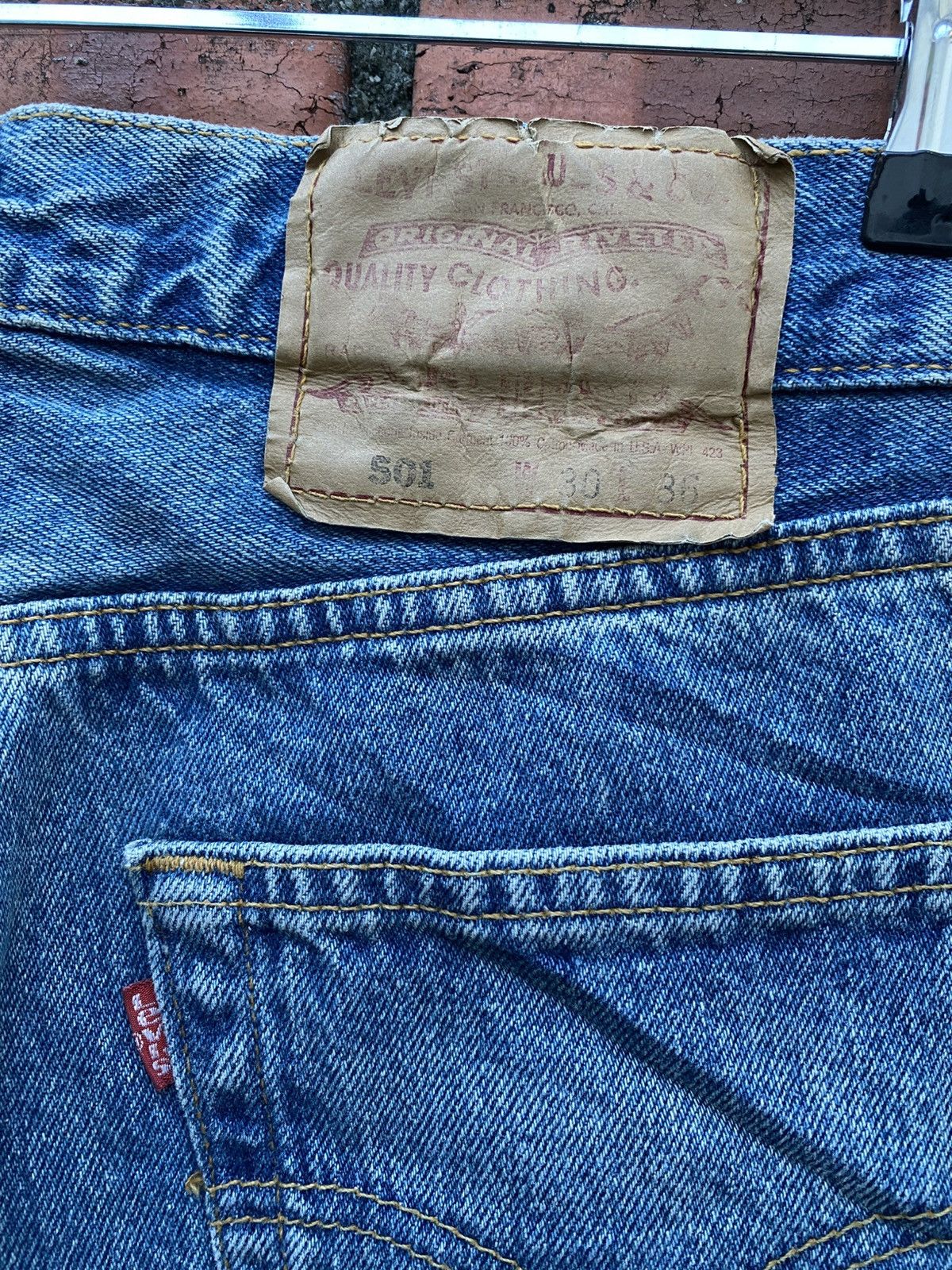 Levi's Vintage Clothing W29x33 Vintage levi's 501 made in USA 90s Size US 29 - 5 Thumbnail