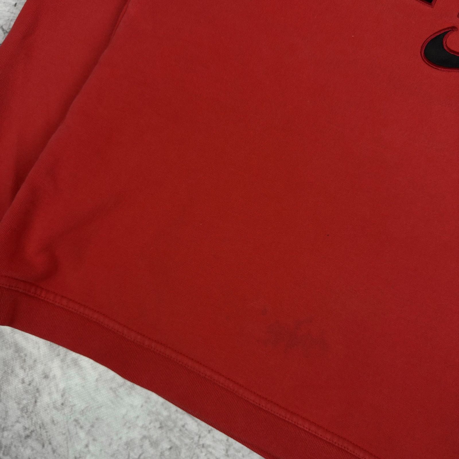 Nike Nike Red Cotton Fleece Lined Spellout Sweatshirt L (12-14) Size L / US 10 / IT 46 - 7 Thumbnail
