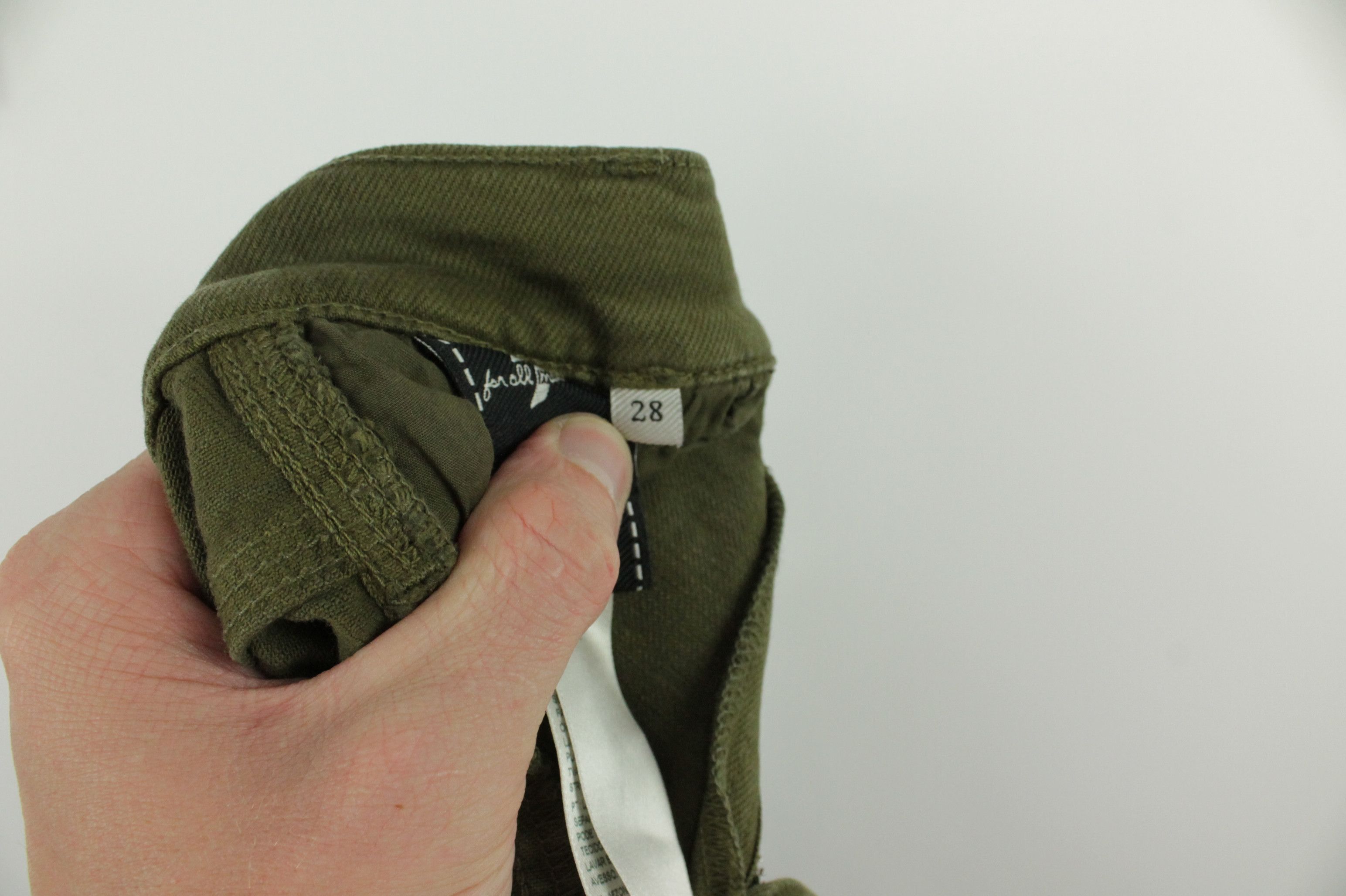 7 For All Mankind 7 For All Mankind Military Green Denim Cargo Pants Women's Size 28" / US 6 / IT 42 - 10 Thumbnail