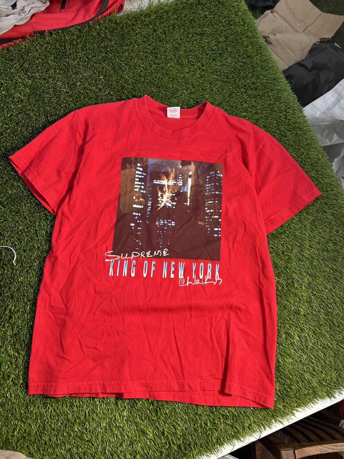 Supreme Supreme SS19 Christopher Walken King Of New York Red Tee Size US M / EU 48-50 / 2 - 2 Thumbnail