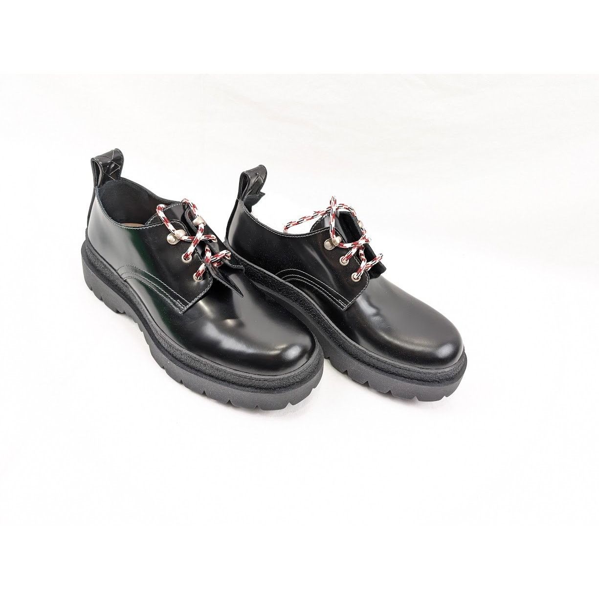 Bottega Veneta o1rshd1 Q:2 / Highway Lace Up Shoes Texas Calf in Black Size US 11 / EU 44 - 12 Thumbnail