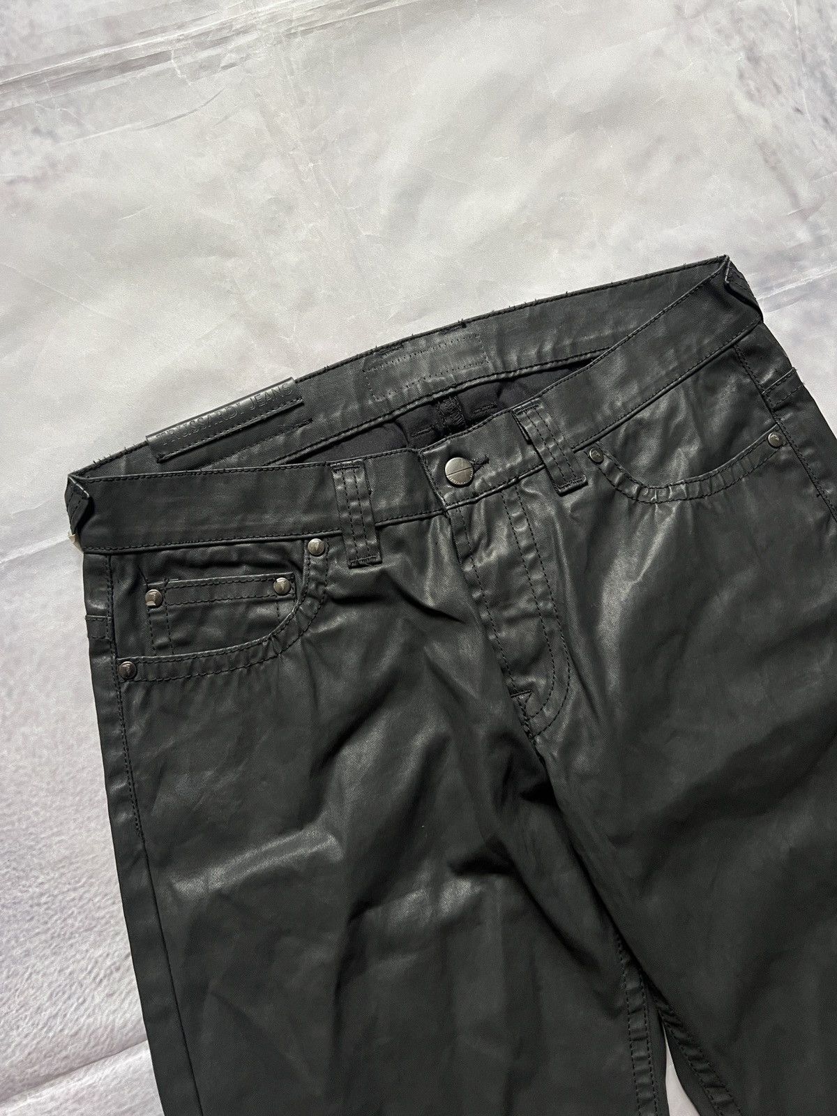Trussardi Vintage Opium Y2K Style Waxed Pants Carti Trussardi Size US 34 / EU 50 - 6 Thumbnail