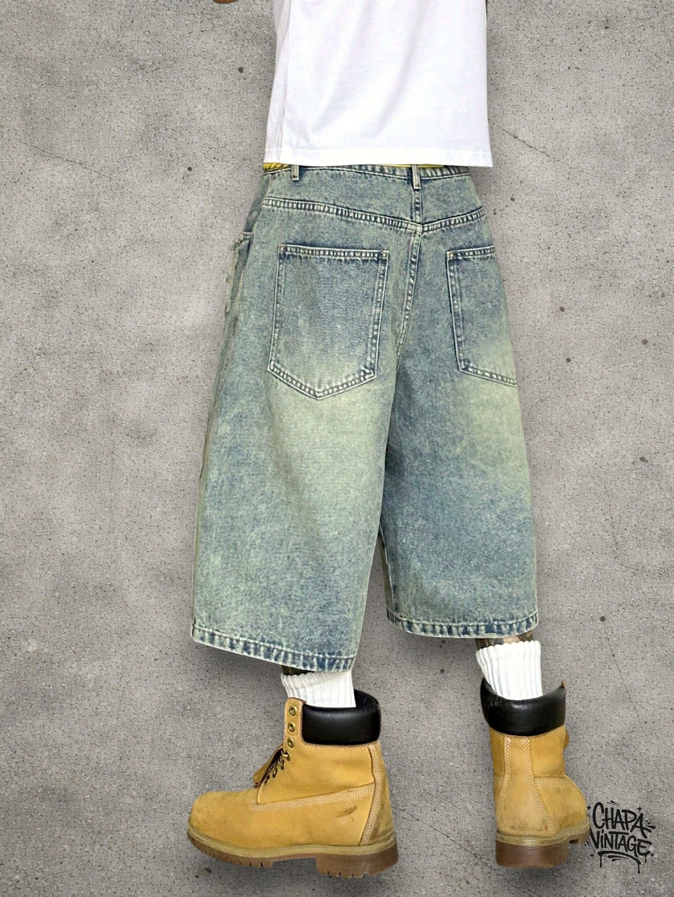 Japanese Brand Washed denim shorts Size US 32 / EU 48 - 3 Thumbnail