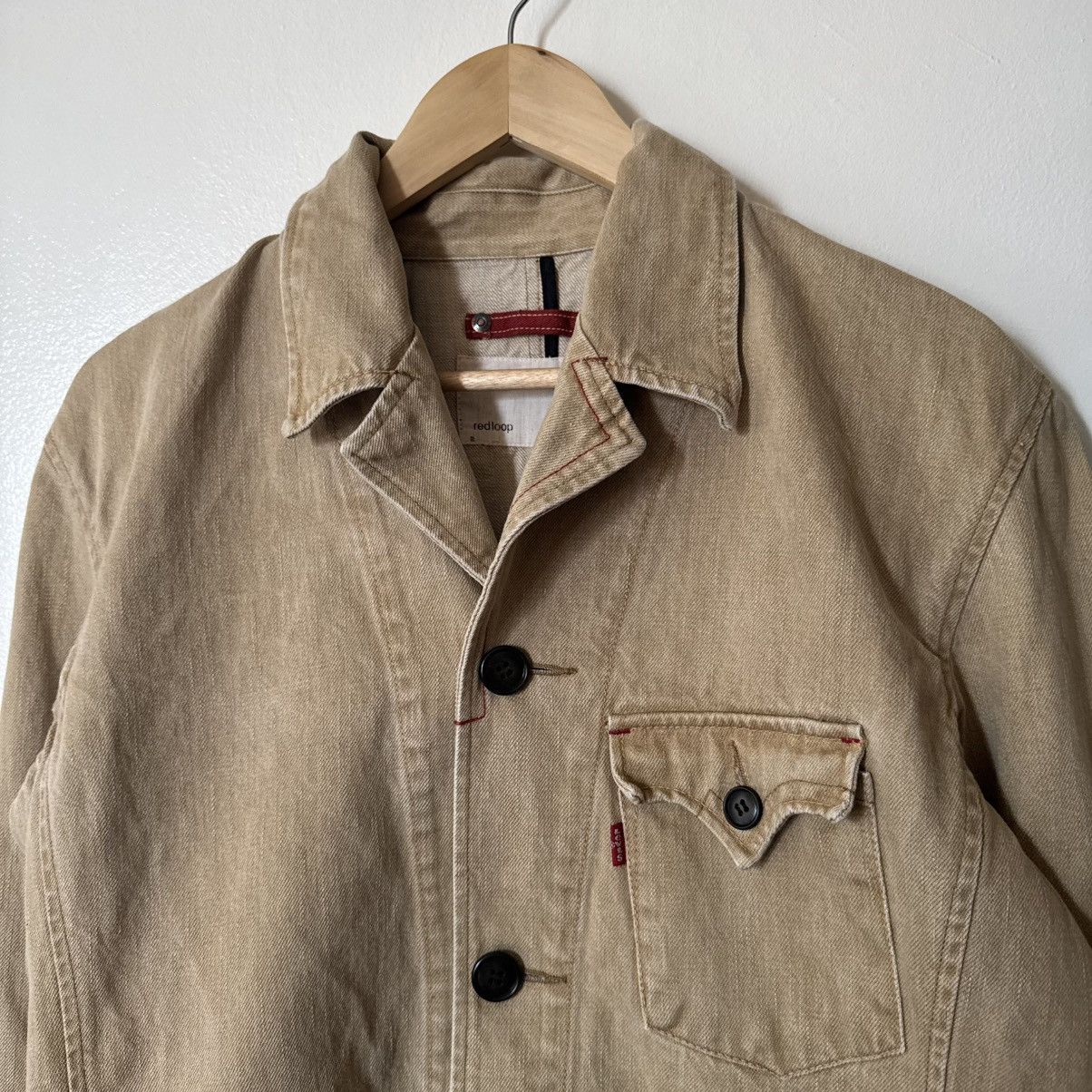 Levi's × Levi's Vintage Clothing × Vintage 2003 Levi’s redloop Beige Denim Blazer-Style Jacket Size US L / EU 52-54 / 3 - 2 Thumbnail