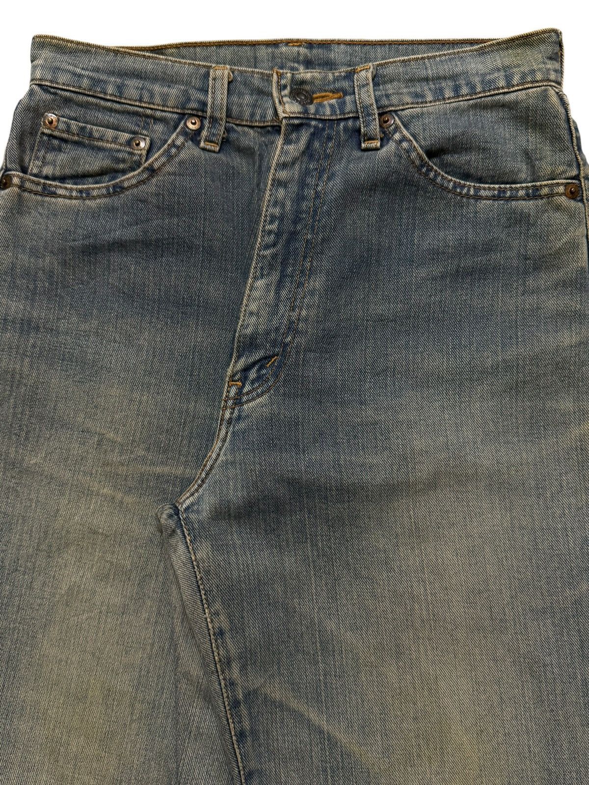 Levi's Vintage 90s Levis 557 Blue Mud Wash Wide Leg Bootcut Loose Size US 28 / EU 44 - 3 Thumbnail