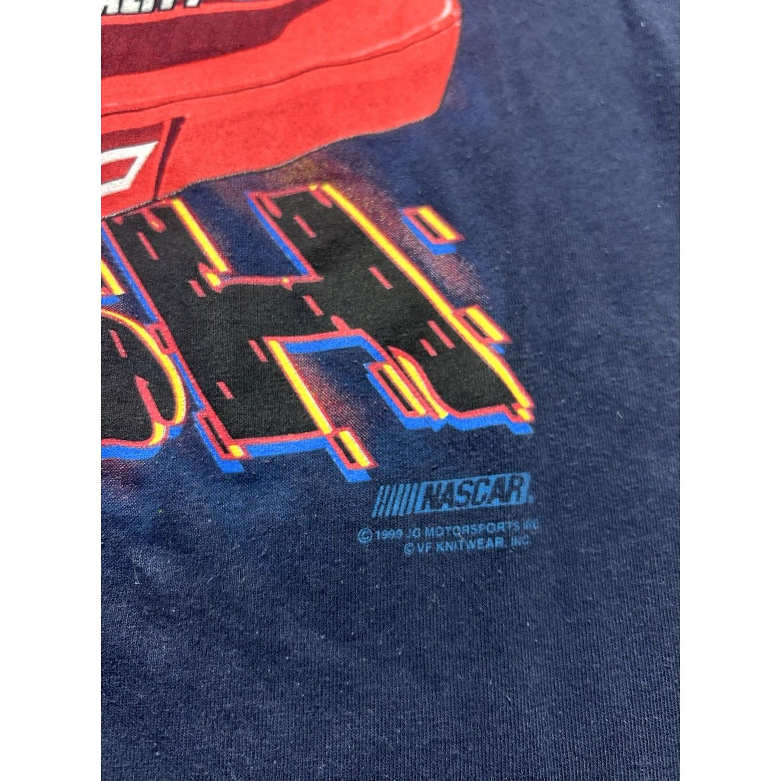 NASCAR VINTAGE 90s T SHIRT Jeff Gordon nascar racing asphalt thunder lightning Medium Blue Mens Shirt 90s Tumbling? Size US M / EU 48-50 / 2 - 7 Thumbnail