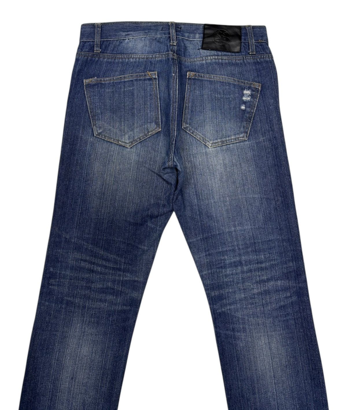 45rpm × 5351 POUR LES HOMMES × Kapital Vintage Japanese Brand Patchwork Jeans 5zip Five Denim Jean Size US 32 / EU 48 - 4 Thumbnail