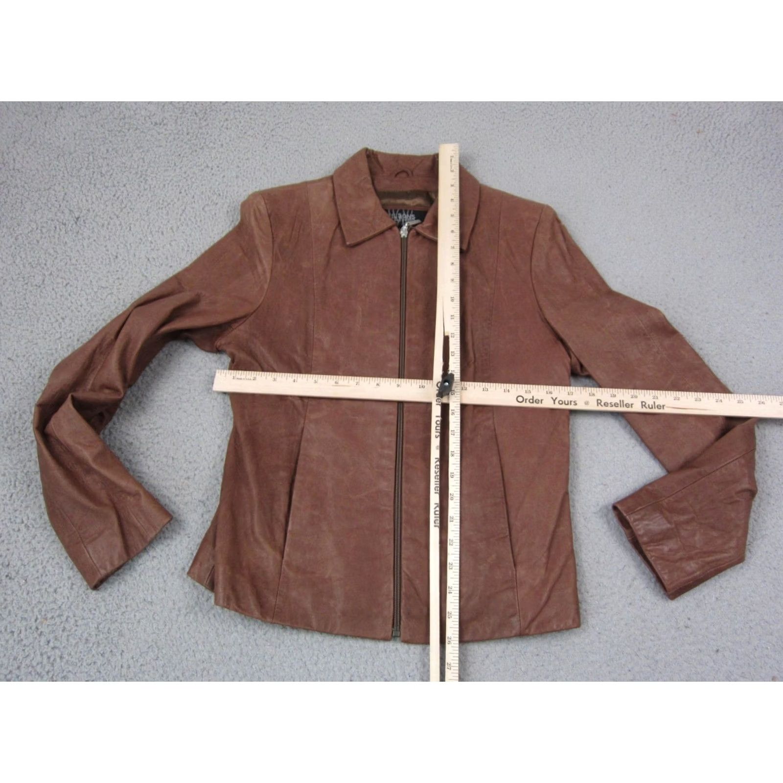 Vintage VINTAGE Wilsons Leather Jacket Womens Small Brown Pelle Studio Full Zip 90s Style Basic Jacket 90s Womens Black? Size S / US 4 / IT 40 - 7 Thumbnail