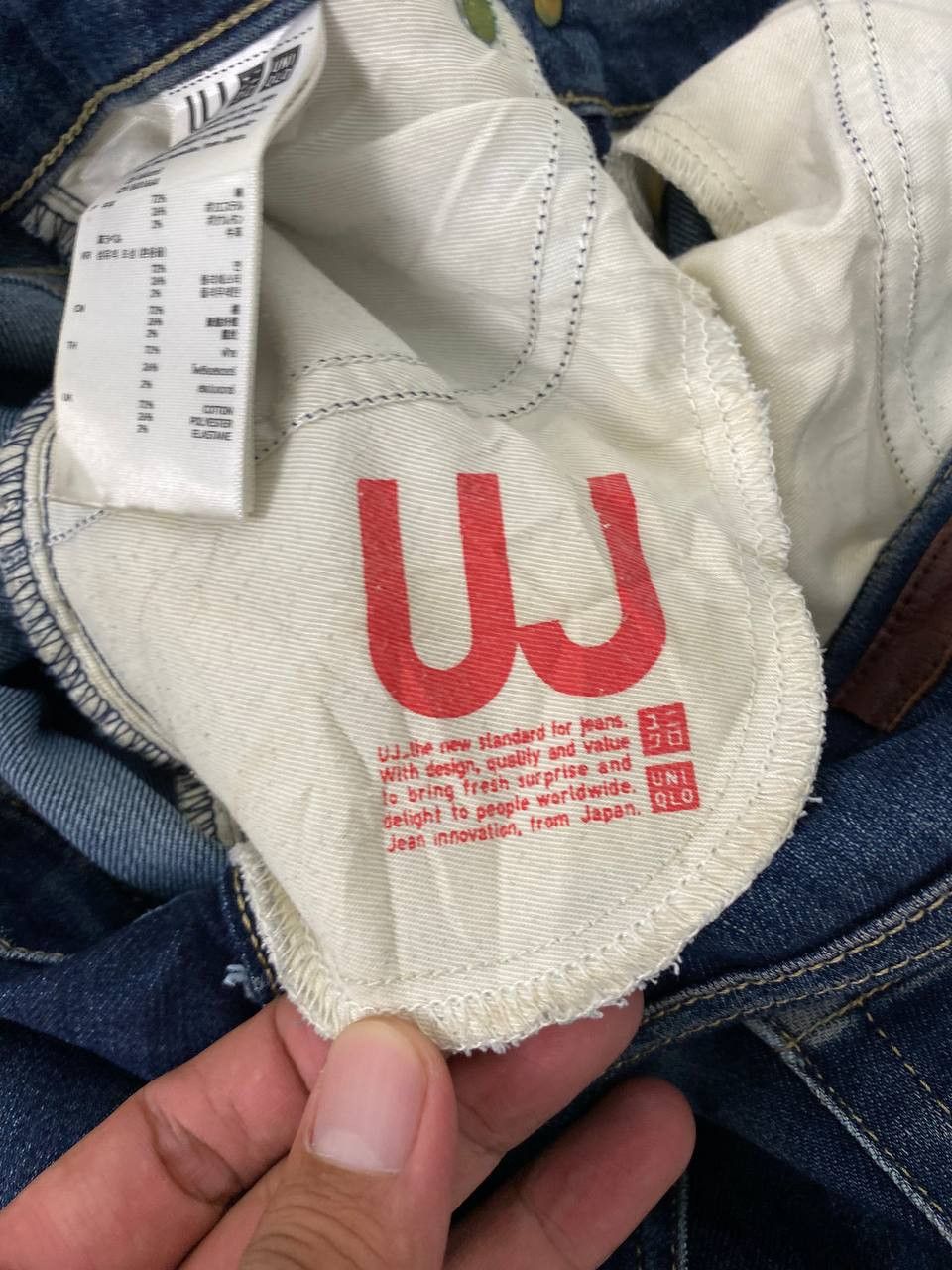 Japanese Brand uniqlo regular fit bootcut high rise distressed denim Size US 31 - 15 Thumbnail