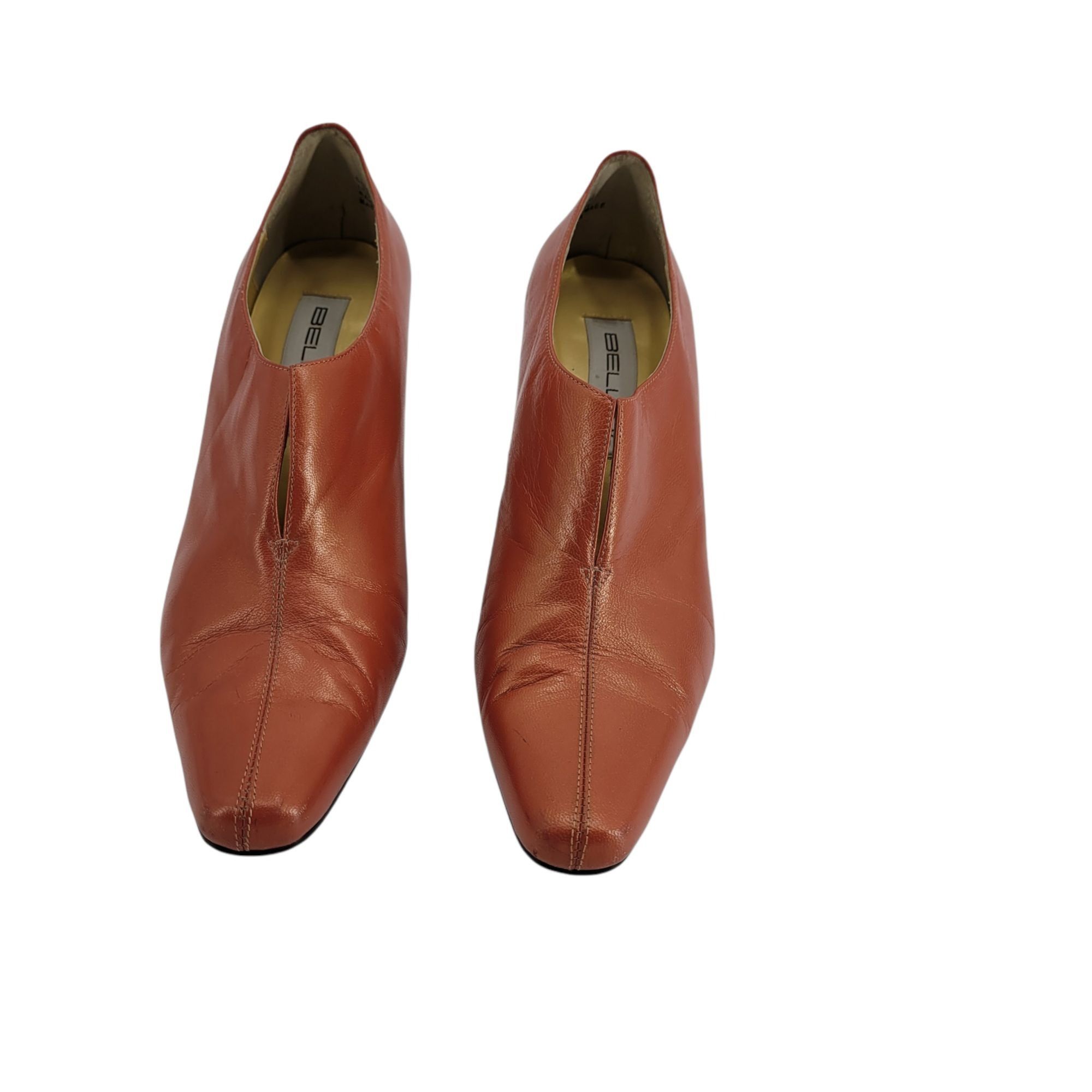 Vintage Vtg 90's Bellini Leather Pumps Sz 8 Fairycore Elfin Metallic Size US 8.5 / IT 38.5 - 6 Thumbnail
