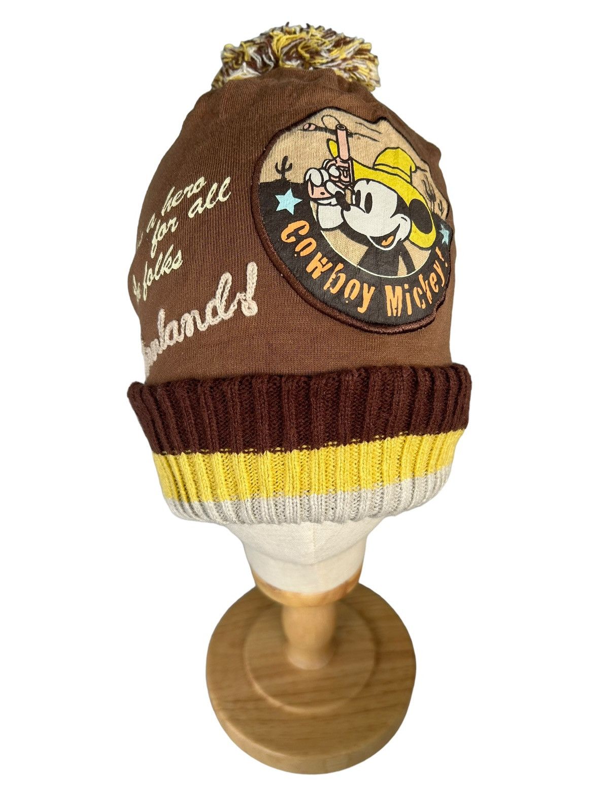 Japanese Brand × Mickey Mouse Disney Mickey Cowboy Beanie Hats Size ONE SIZE - 1 Thumbnail