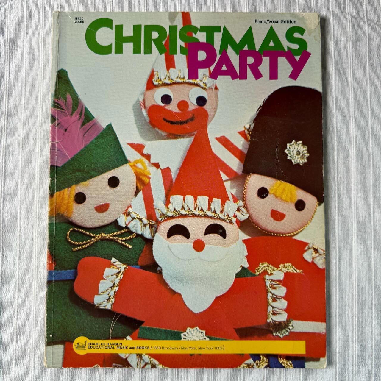 Designer Vintage 1972 Christmas Party Sheet Music Piano/Vocal Edition Size ONE SIZE - 1 Thumbnail
