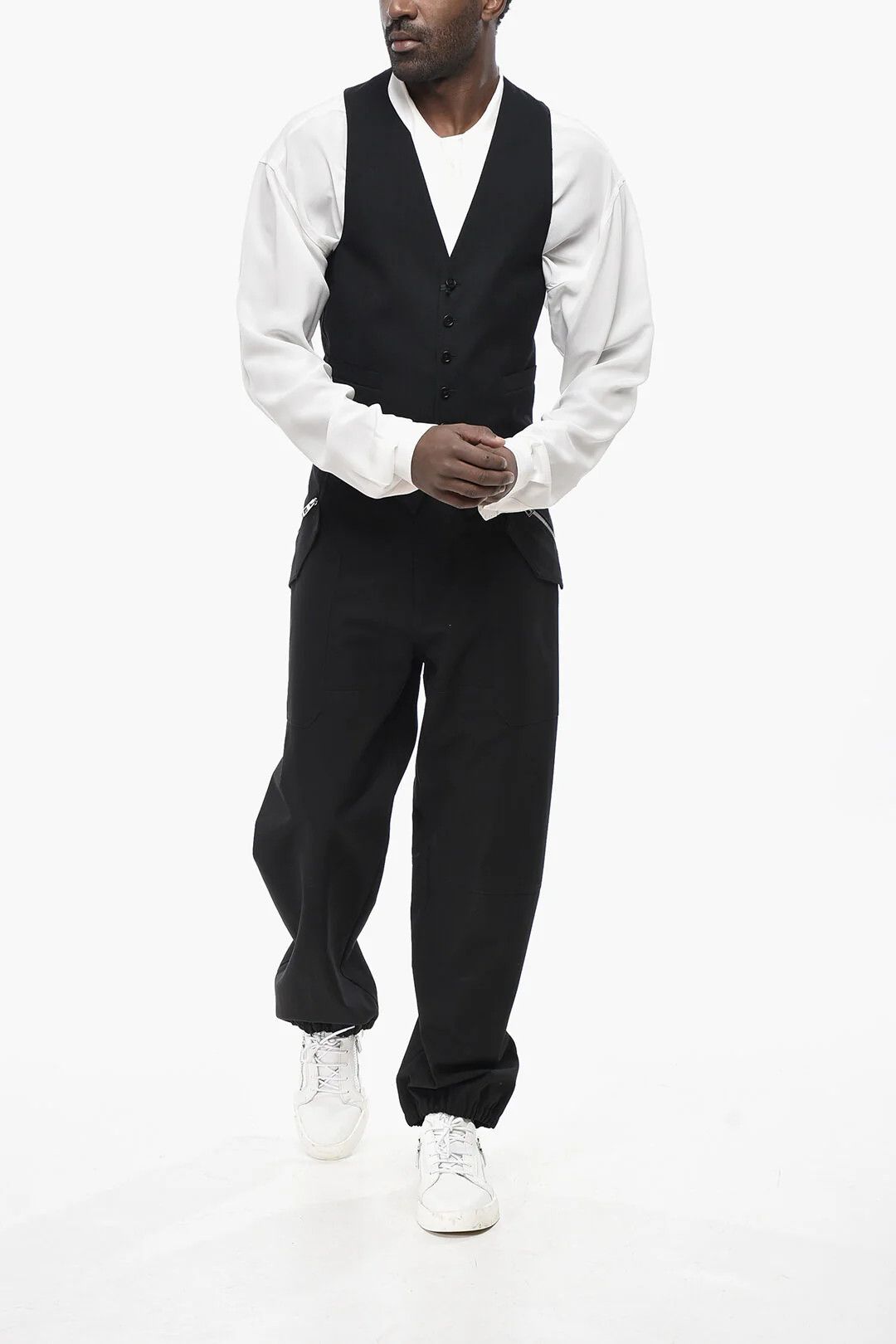 Celine og1mm0426 Wool Waistcoat in Black Size US M / EU 48-50 / 2 - 4 Thumbnail