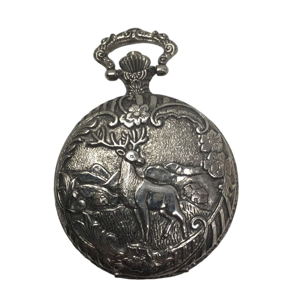 Other Vintage Details Quartz Hunter Pocket Watch with an Elk on th Size ONE SIZE - 1 Thumbnail