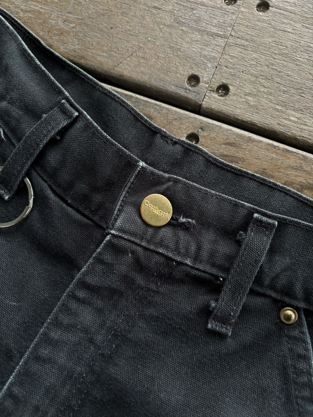 Carhartt ❤️‍🔥SOLD❤️‍🔥Vintage Faded Carhartt Doubleknee B01-BLK🖤 Size US 28 / EU 44 - 7 Thumbnail