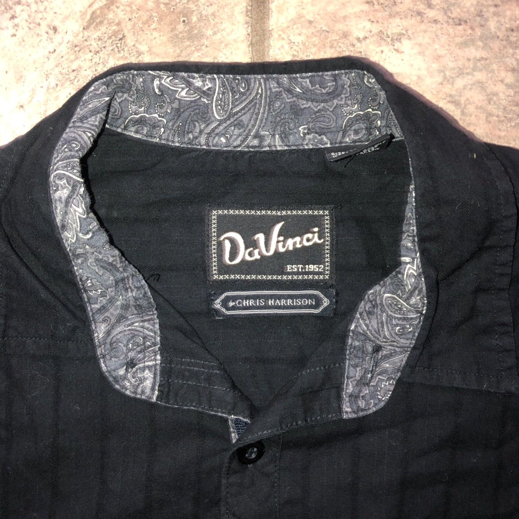 Vintage VINTAGE DaVinci Men's Button-Up Shirt Chris Harrison Black Long Sleeve M Striped 90s Fashion Size US M / EU 48-50 / 2 - 3 Thumbnail