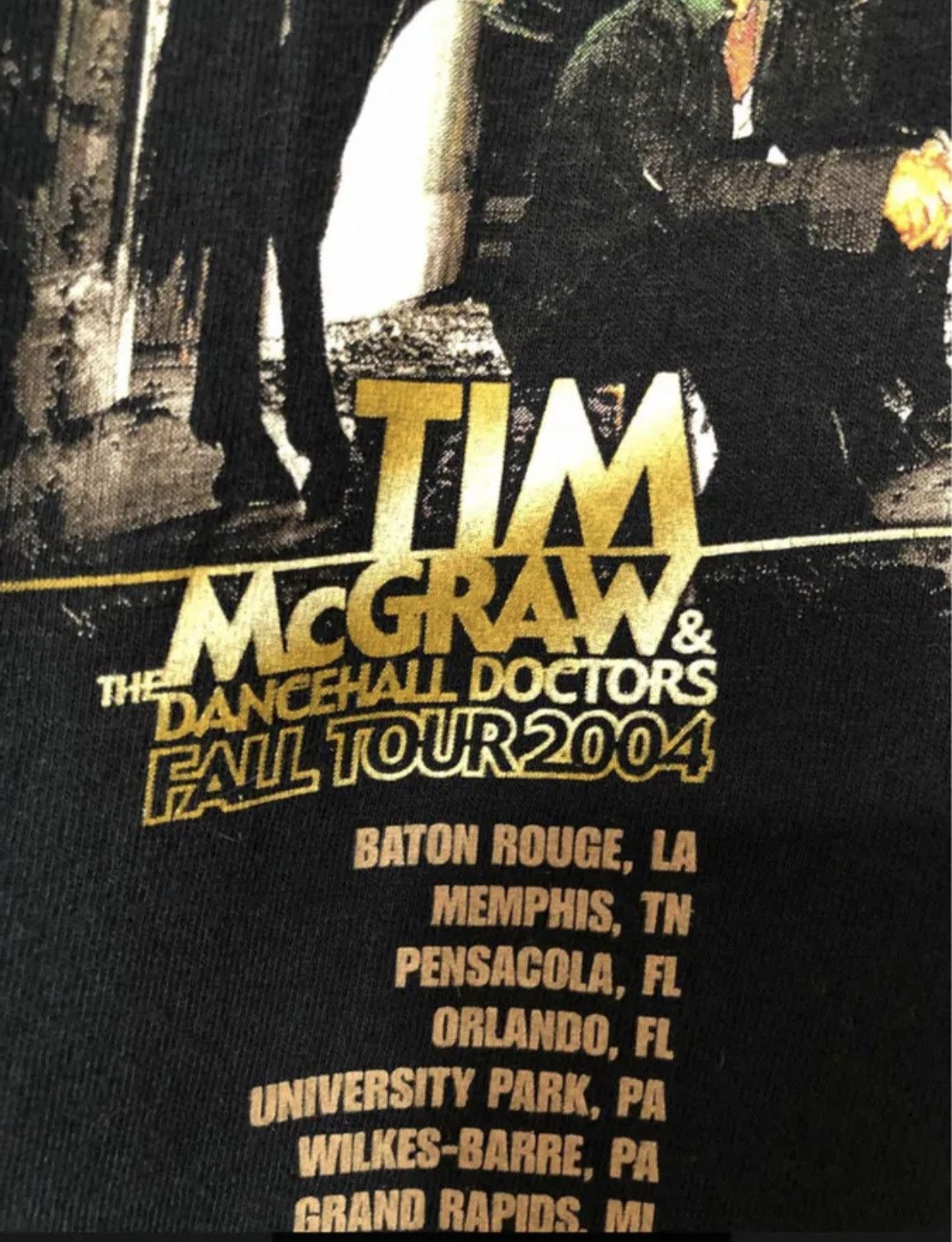 Vintage Tim Mc Graw vintage 2004 tshirt fall tour M black country Size US M / EU 48-50 / 2 - 2 Thumbnail