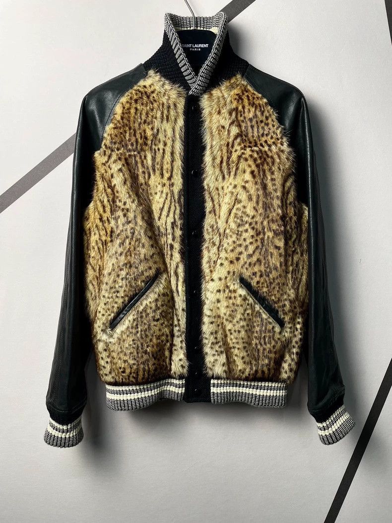 Saint Laurent Paris Saint Laurent Paris Leather patchwork calf leather baseball Size US S / EU 44-46 / 1 - 3 Thumbnail