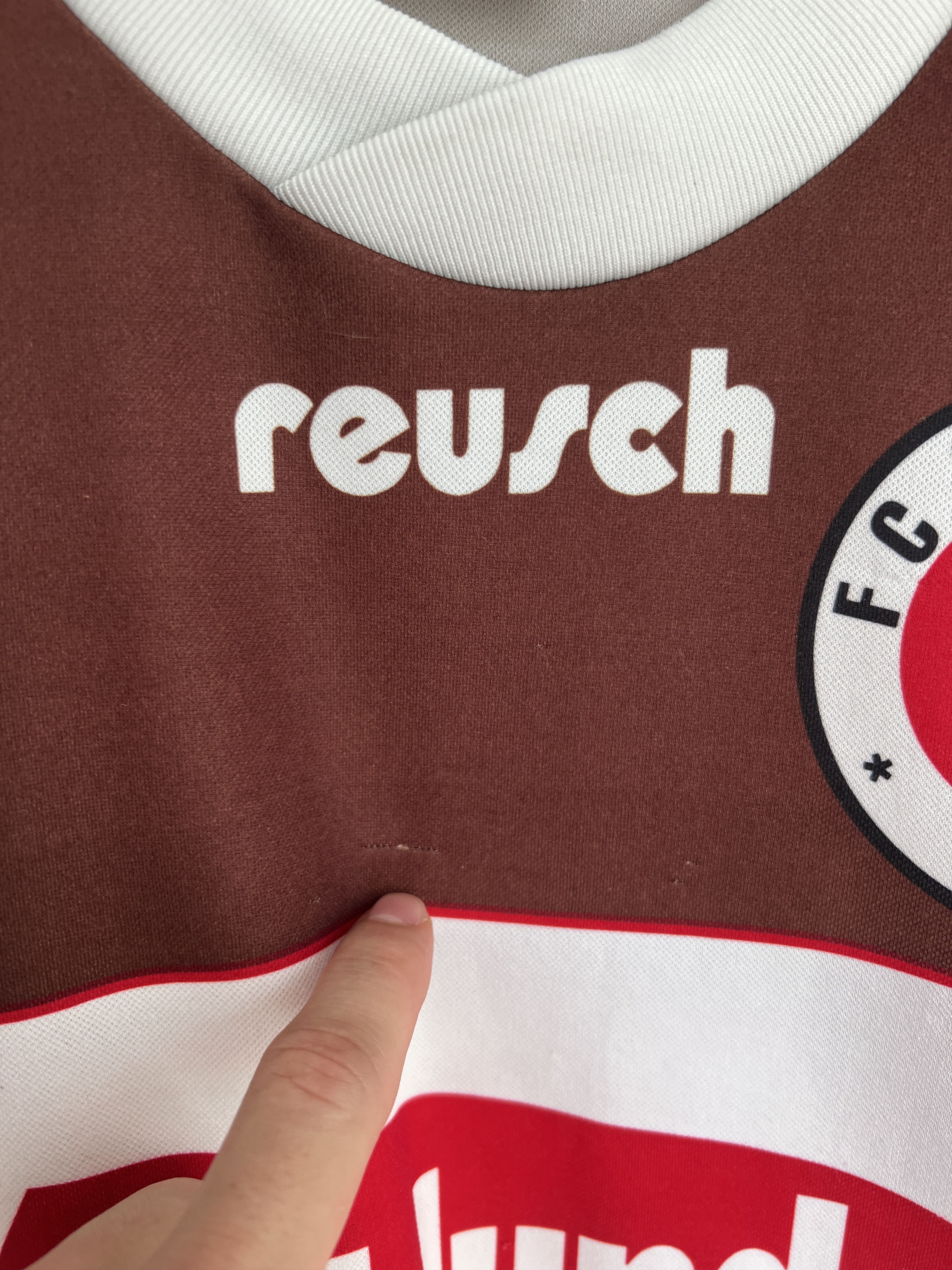 Other Rare! FC ST Pauli 1995 home striped football jersey reusch Size US XL / EU 56 / 4 - 12 Thumbnail