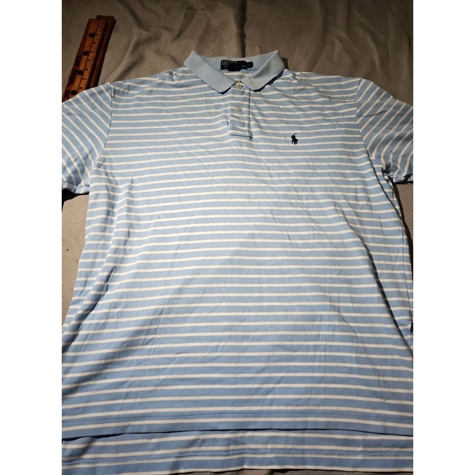 Polo Ralph Lauren Polo Ralph Lauren Shirt Mens Large Blue Striped Polo Button Up Preppy Casual Size US L / EU 52-54 / 3 - 4 Thumbnail
