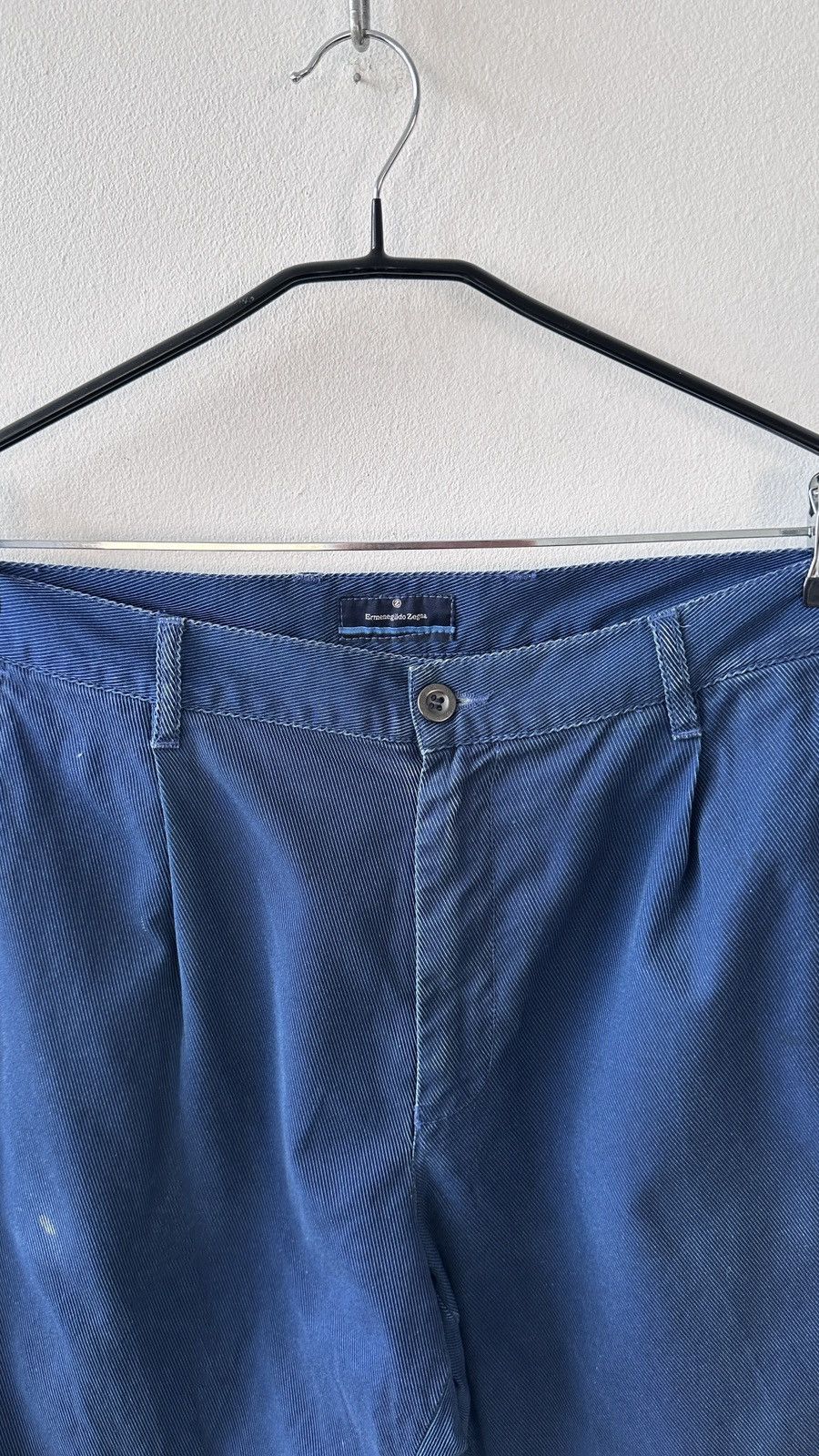 Ermenegildo Zegna Ermenegildo Zegna Navy Blue Cotton Trousers Pants Pleated Size US 36 / EU 52 - 7 Thumbnail