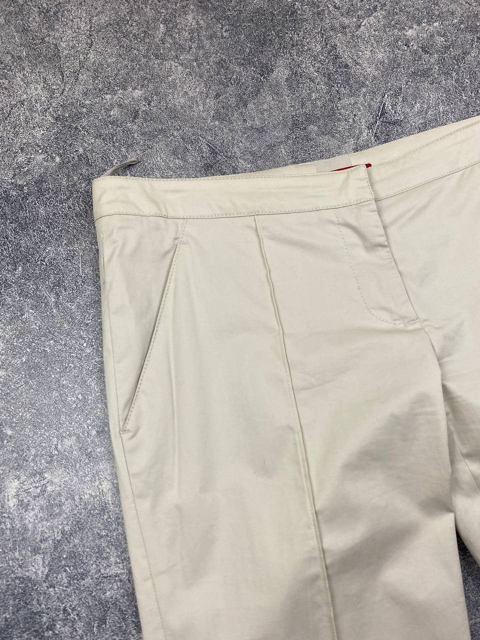 Prada Vintage Prada Beige Cropped Stretch Women's Pants Size 34" / US 12 / IT 48 - 6 Thumbnail