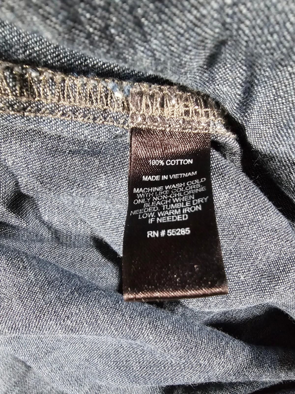 Express Express Blue Denim Long Smock Shirt L Size L / US 10 / IT 46 - 7 Thumbnail