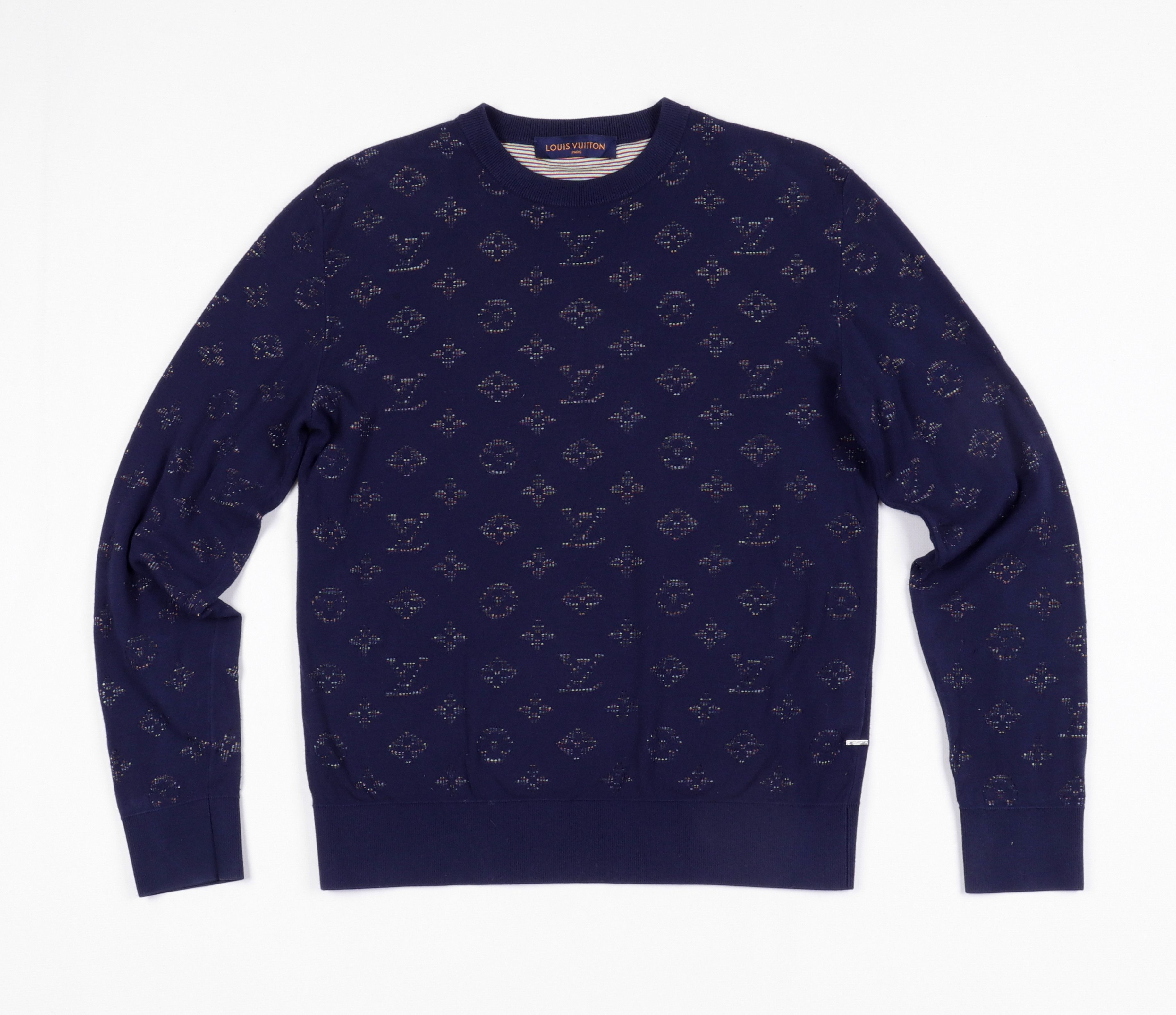 Louis Vuitton Men's Louis Vuitton Blue Monogram Sweater Size S Size US S / EU 44-46 / 1 - 1 Thumbnail