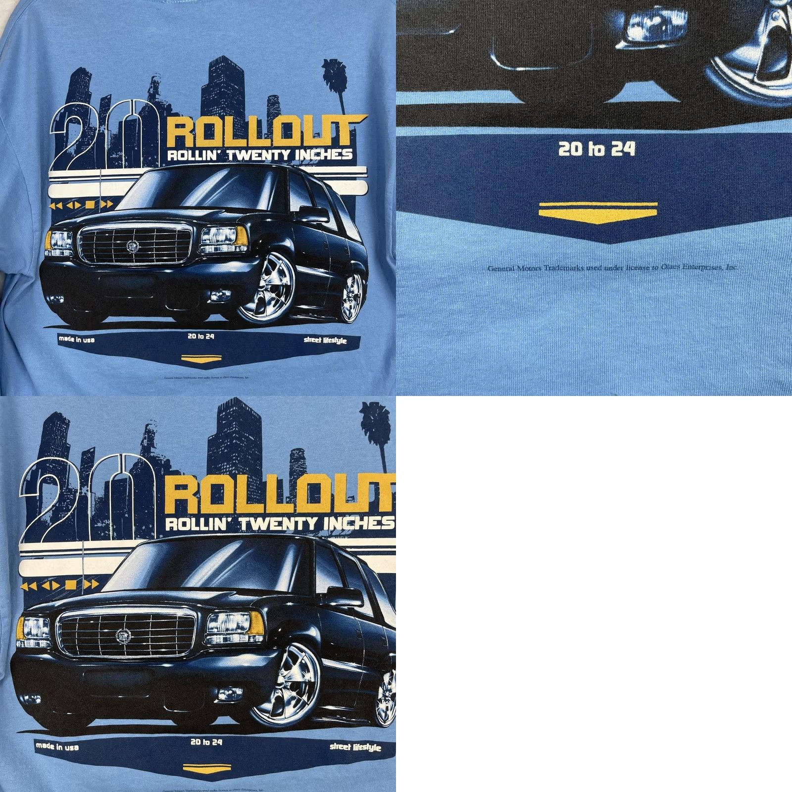 Vintage VINTAGE ODM Rollout Shirt Mens Large Blue Cadillac 20 Inch Rims Lifestyle Y2K Shirt Mens Large Blue Cadillac 20 Inch Rims Lifestyle Y2K Size US L / EU 52-54 / 3 - 9 Thumbnail