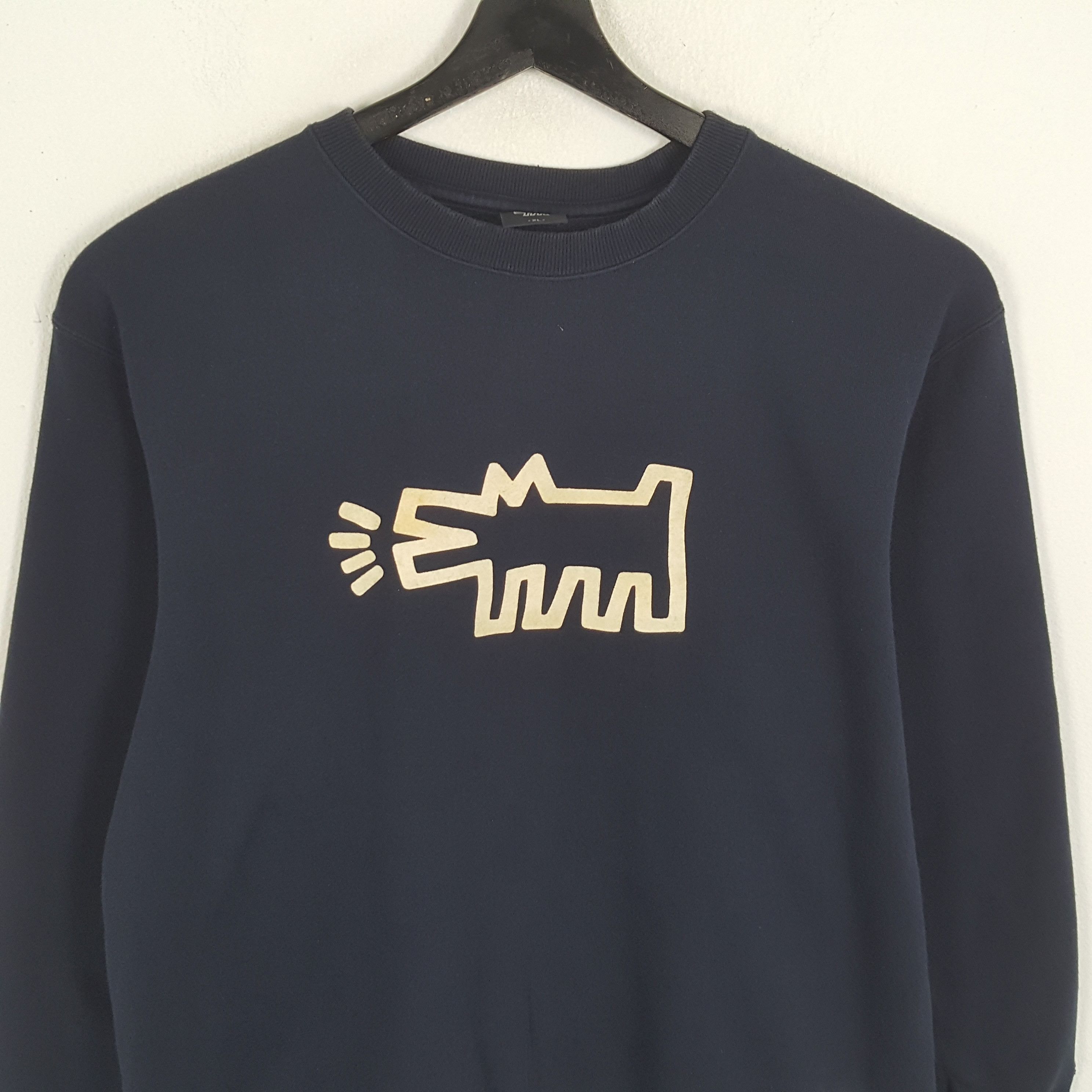 Japanese Brand × Keith Haring × Vintage KEITH HARING Center Design Streetwear Style Sweatshirt Size US L / EU 52-54 / 3 - 2 Thumbnail