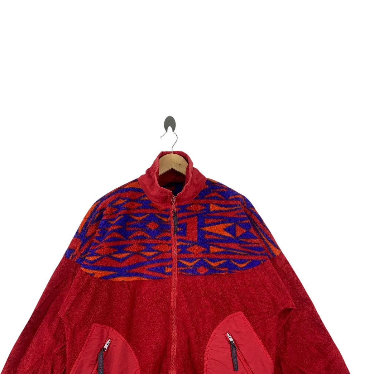 Vintage Vintage ASTROLABIO ABSTRACT AZTEC Navajo Fleece Jacket Size L / US 10 / IT 46 - 2 Thumbnail