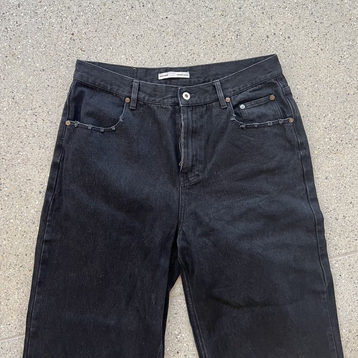 Cole Henry Washed Denim Jeans Black STANDARD Size US 36 / EU 52 - 4 Thumbnail