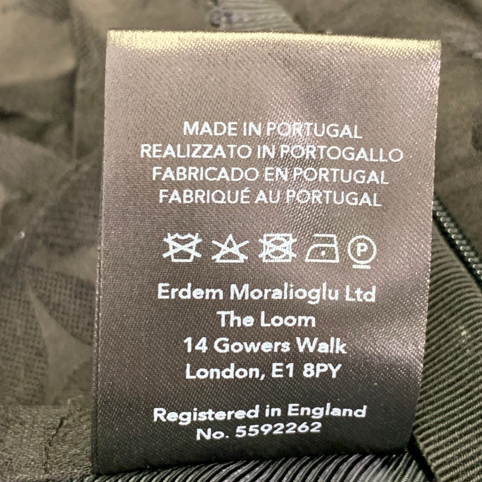 Erdem Helga Black Wool Blend Floral Flat Front Dress Pants Size 30" / US 8 / IT 44 - 5 Thumbnail