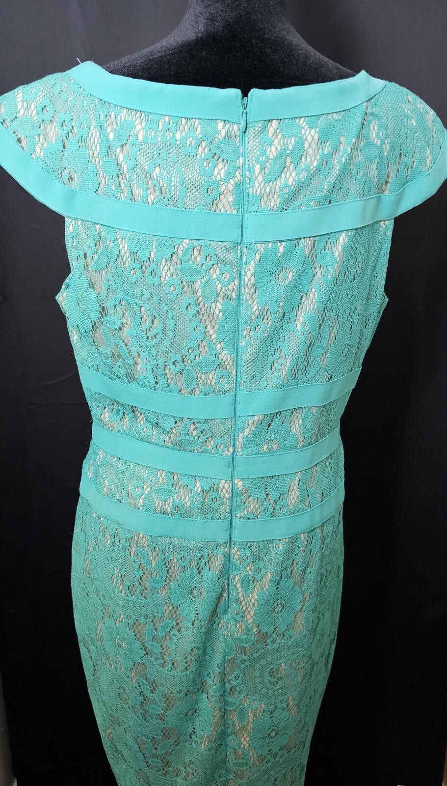 Other Adrianna Papell Dress Turquoise Womens Size 14 Cap Sleeves Size XL / US 12-14 / IT 48-50 - 5 Thumbnail