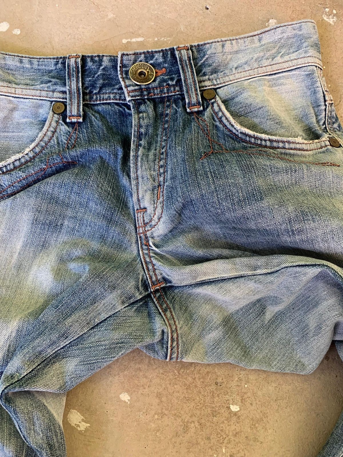 Edwin Edwin 503 Blue Trip Flap Pocket Distressed Denim Size US 30 / EU 46 - 12 Thumbnail