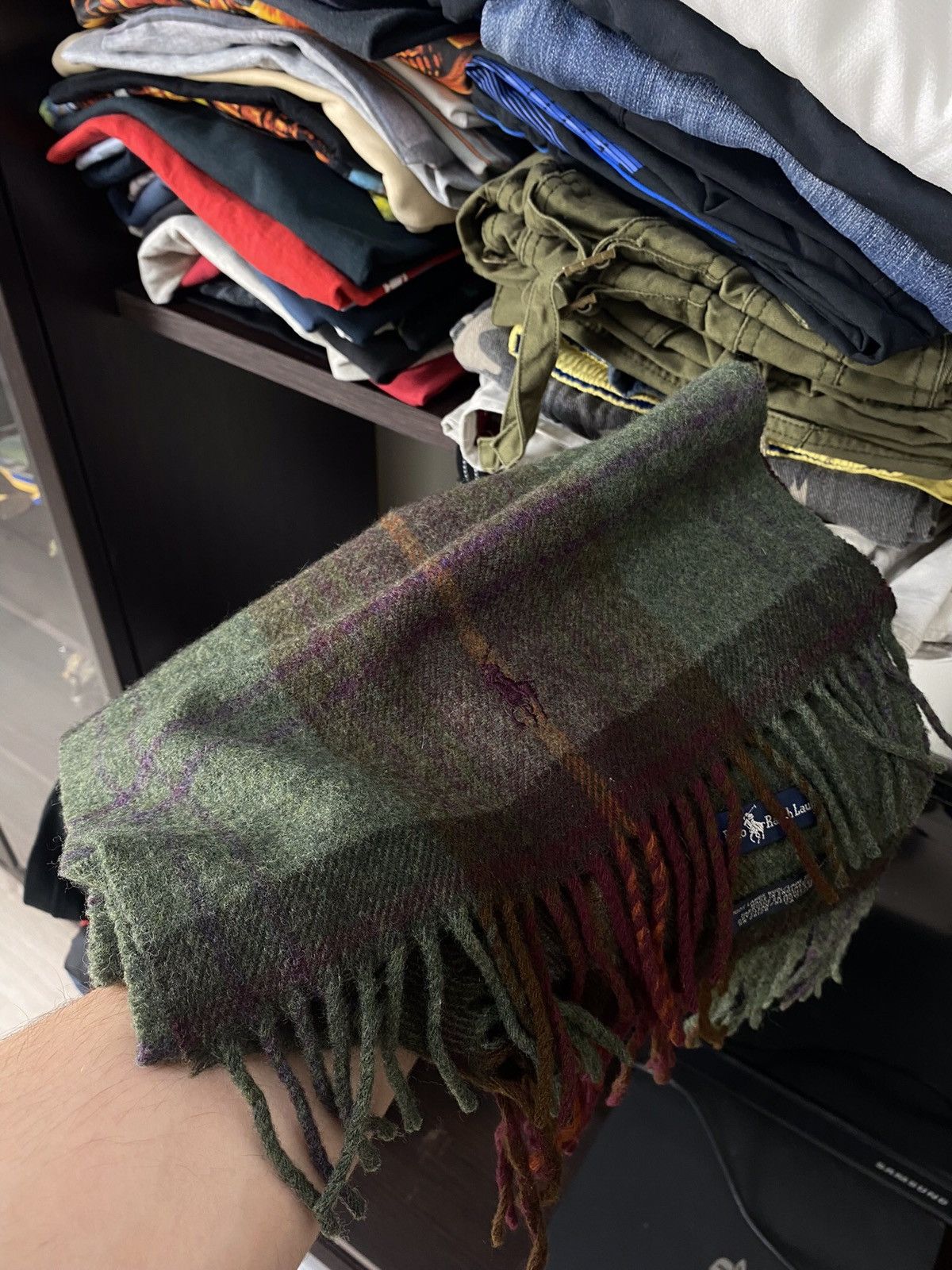 Polo Ralph Lauren × Vintage Vintage Polo Ralph Lauren Lamb Wool Scarves Size ONE SIZE - 1 Thumbnail