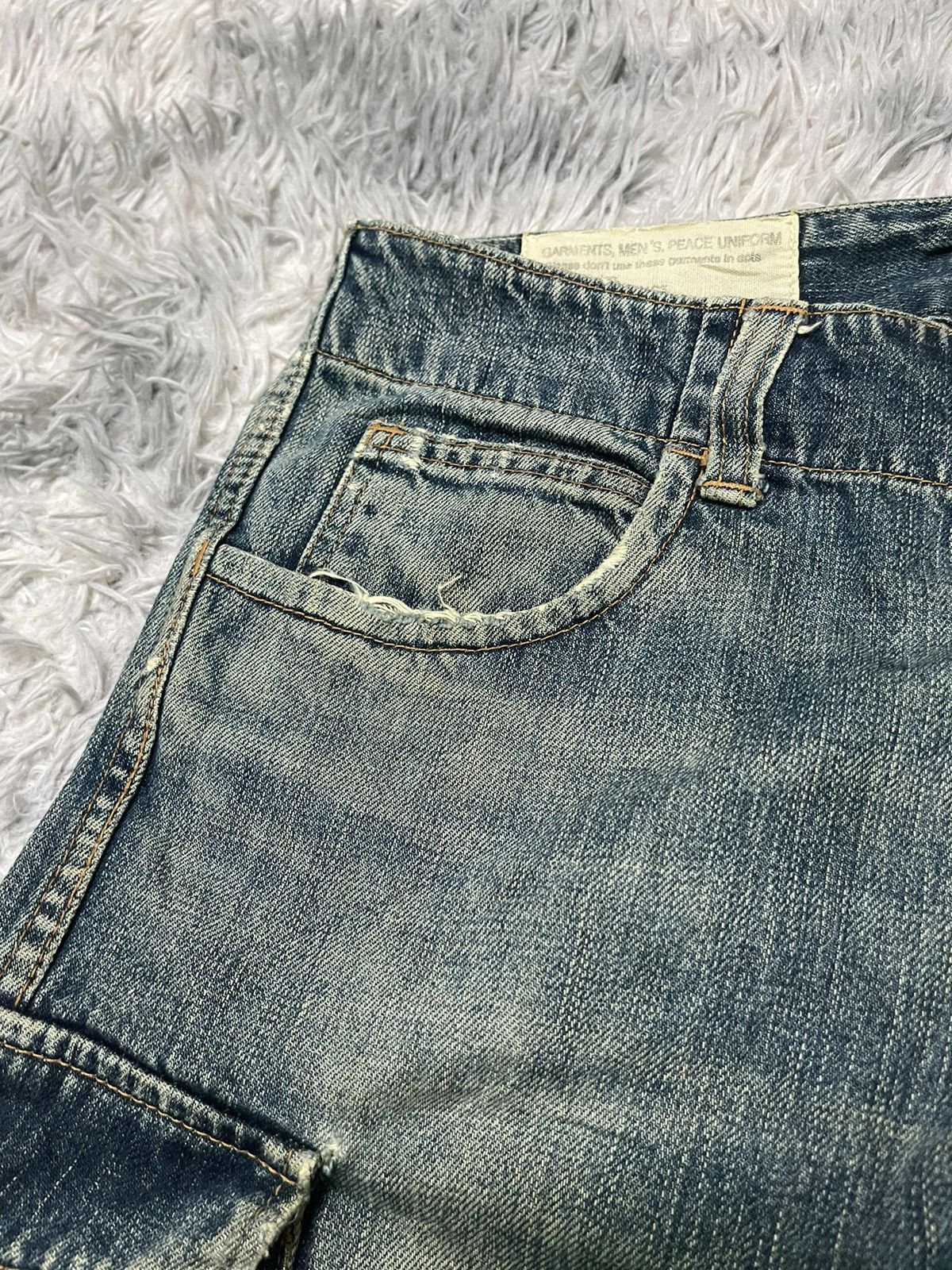 Japanese Brand 60s JOHN BULL RARE 5 POCKET JEANS DISTRESSED Size US 31 - 10 Thumbnail