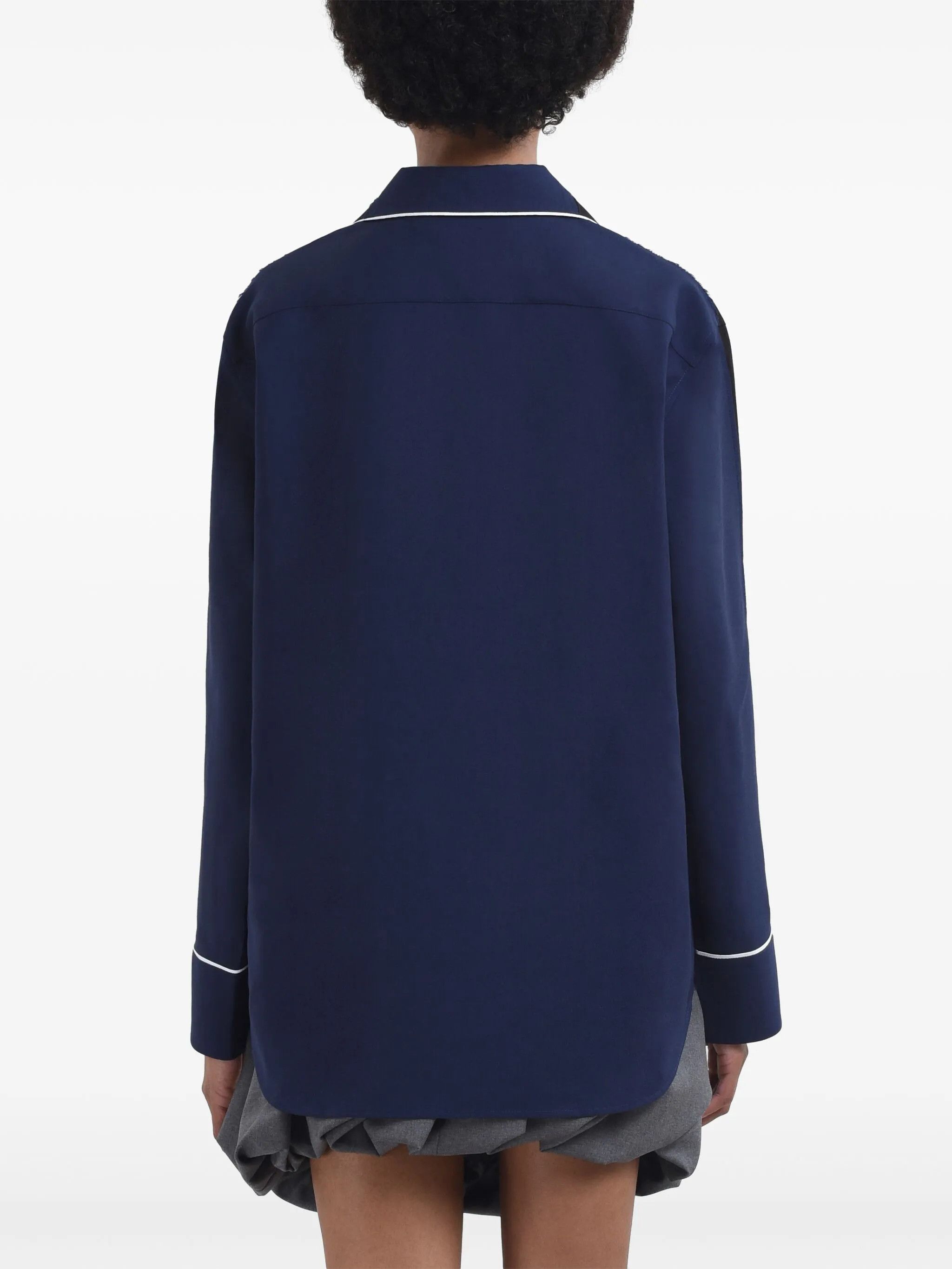 Marni o1s22i1n0525 Wool Shirt in Black Size S / US 4 / IT 40 - 3 Thumbnail