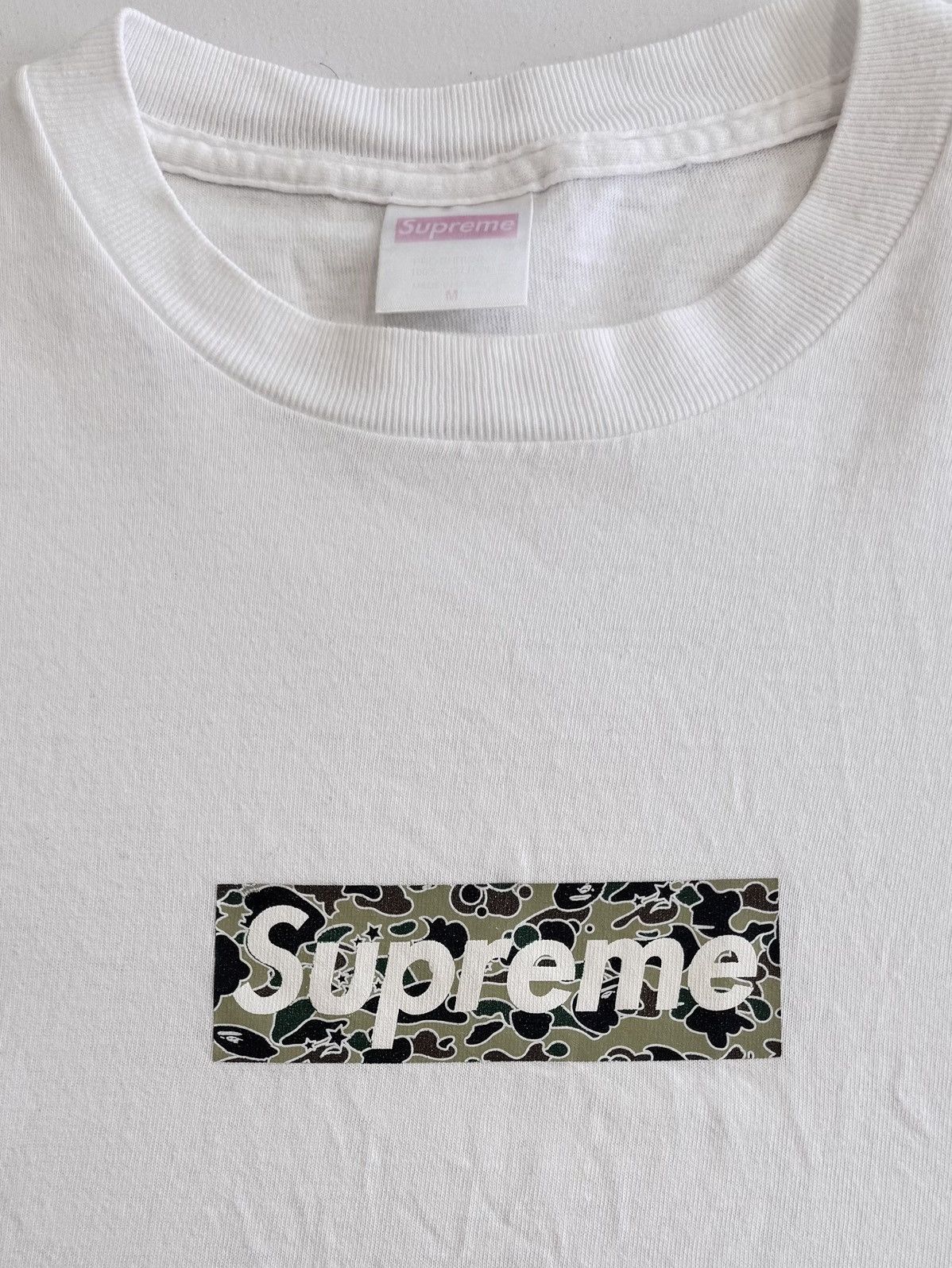 Supreme Supreme Bathing Ape Bape Box Logo Tee Psyche Camo 2001 Size US M / EU 48-50 / 2 - 4 Thumbnail