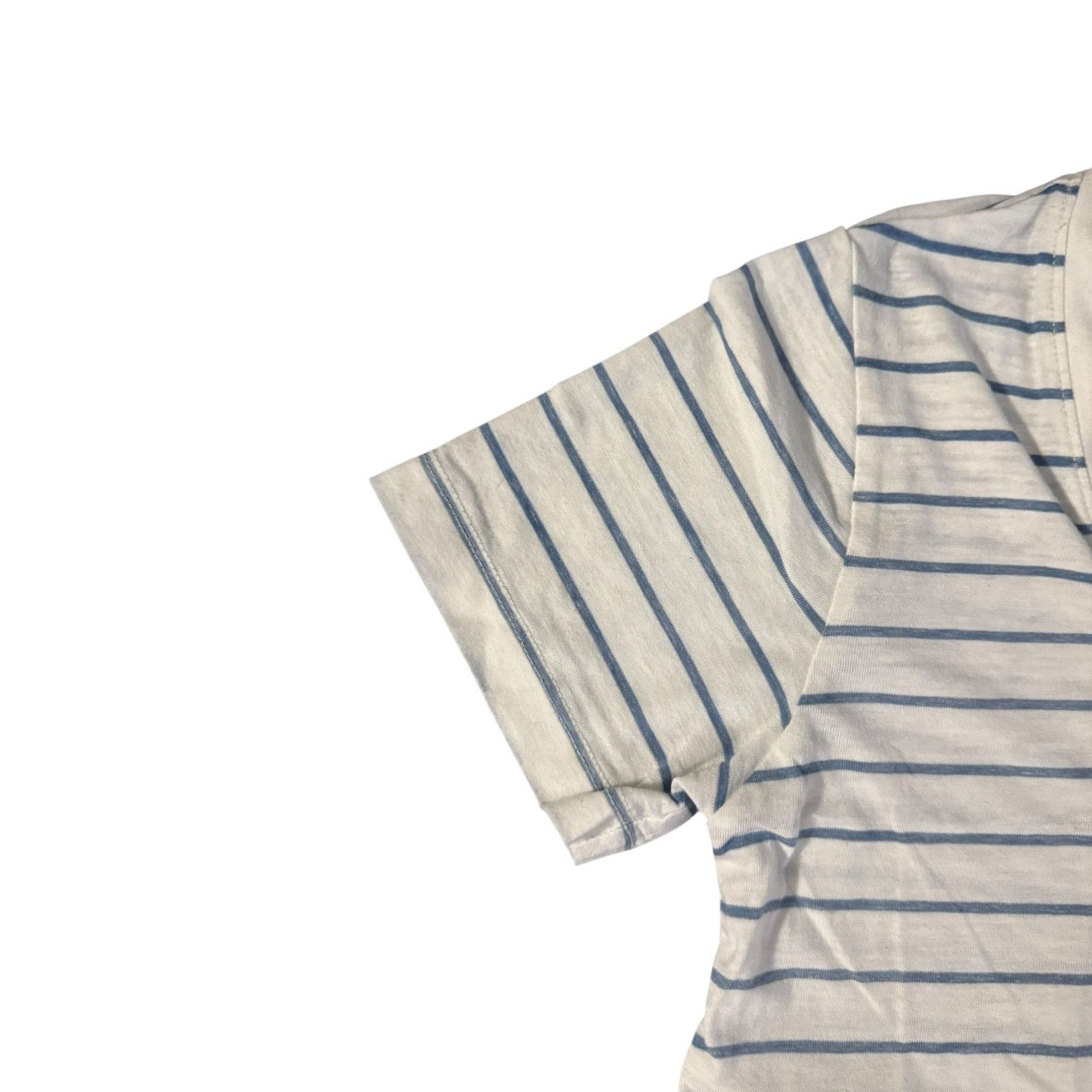 Lucky Brand Lucky Brand Venice Burnout Stripe Tee XS White Blue Size US XS / EU 42 / 0 - 5 Thumbnail