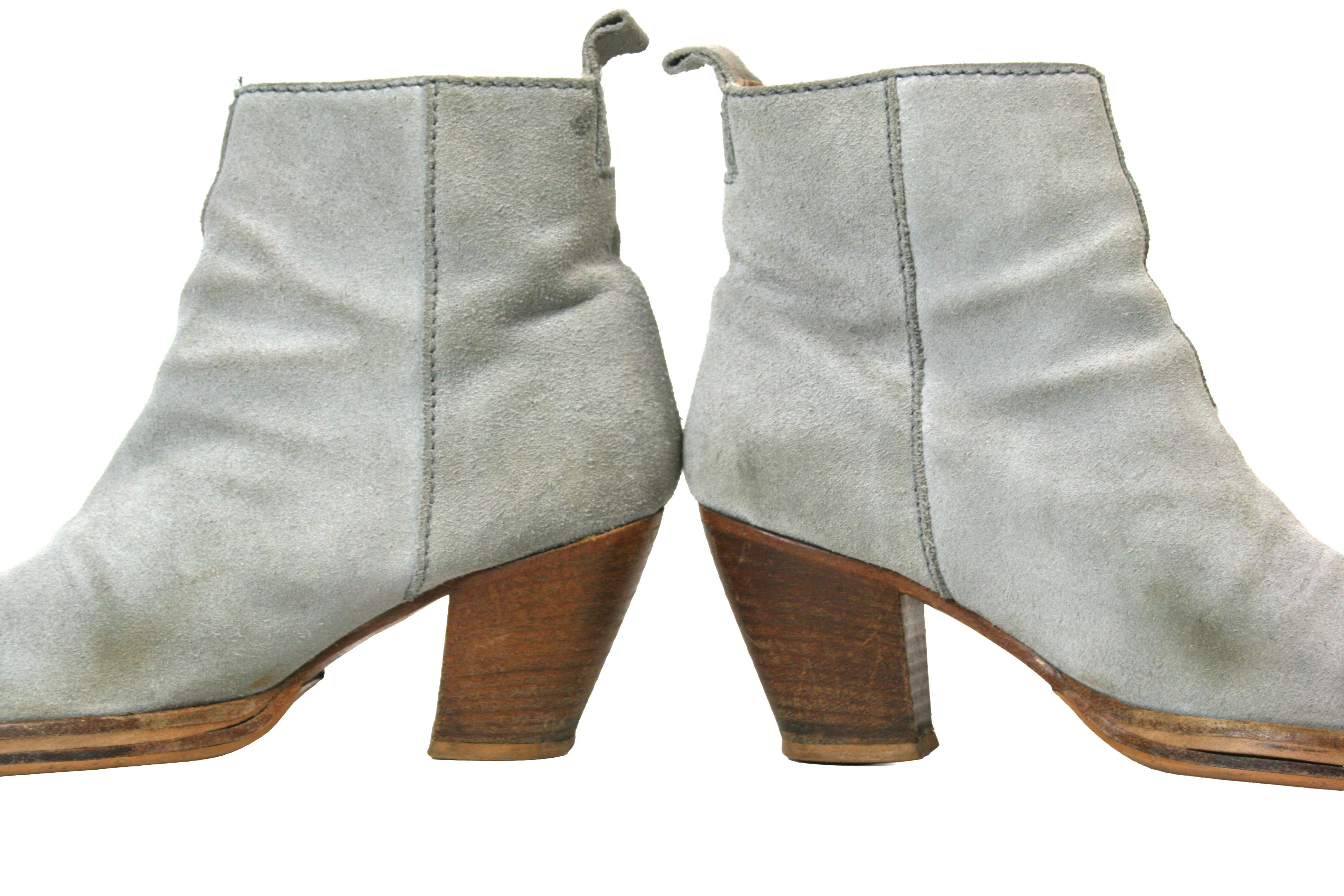 Acne Studios Pistol Suede Grey Biker Boots Size US 7 / IT 37 - 11 Thumbnail