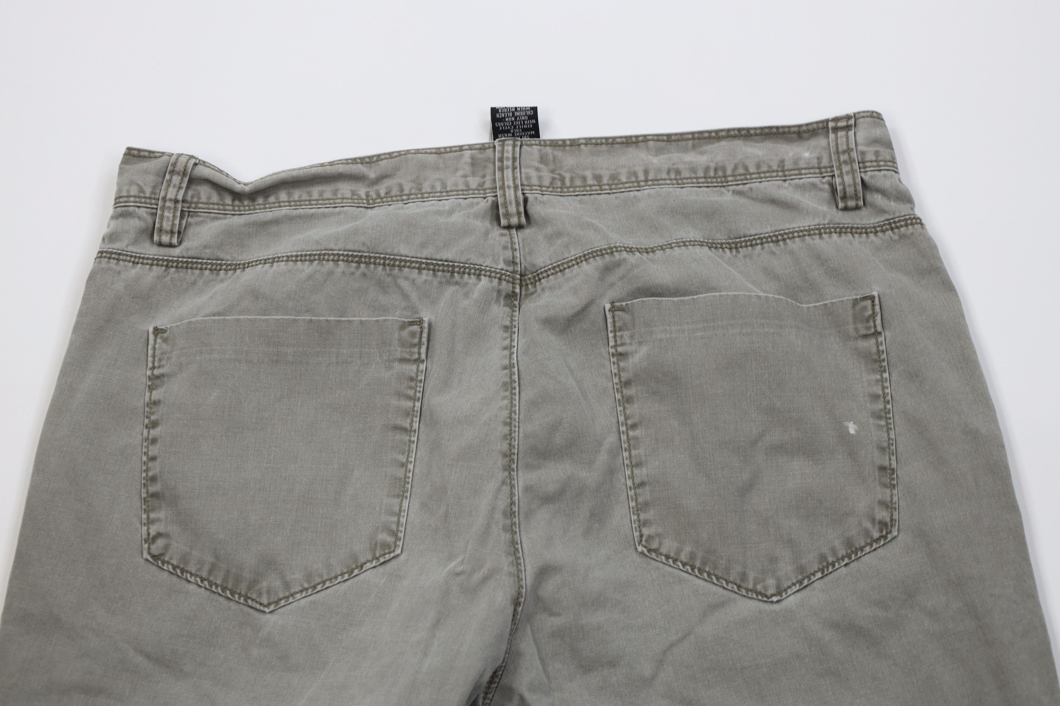 Calvin Klein Vintage 90s Calvin Klein Stonewash Wide Leg Pants Green Size US 34 / EU 50 - 11 Thumbnail