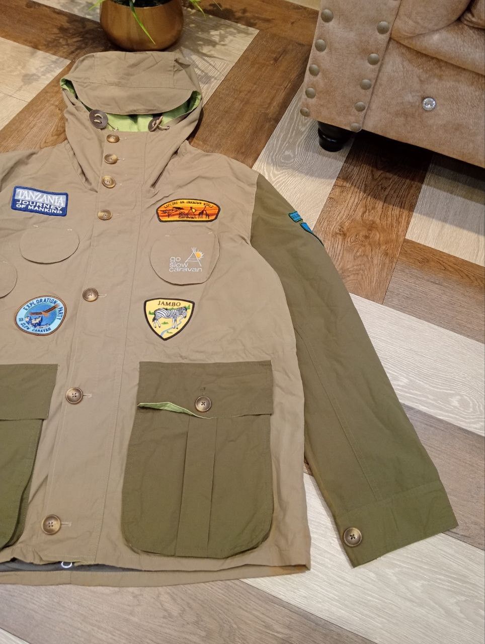 go slow caravan GO SLOW CARAVAN BREATHABLE PATCH MOUNTAIN PARKA JACKET Size US XL / EU 56 / 4 - 3 Thumbnail