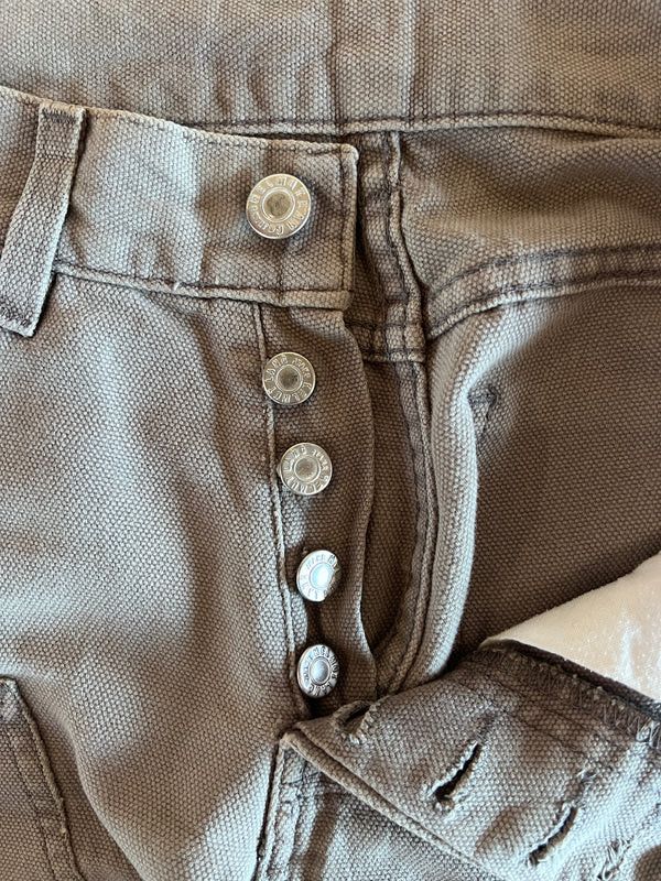 Helmut Lang HELMUT LANG SS1999 SAGE DOUBLE KNEE WORK PANTS Size US 28 / EU 44 - 5 Thumbnail