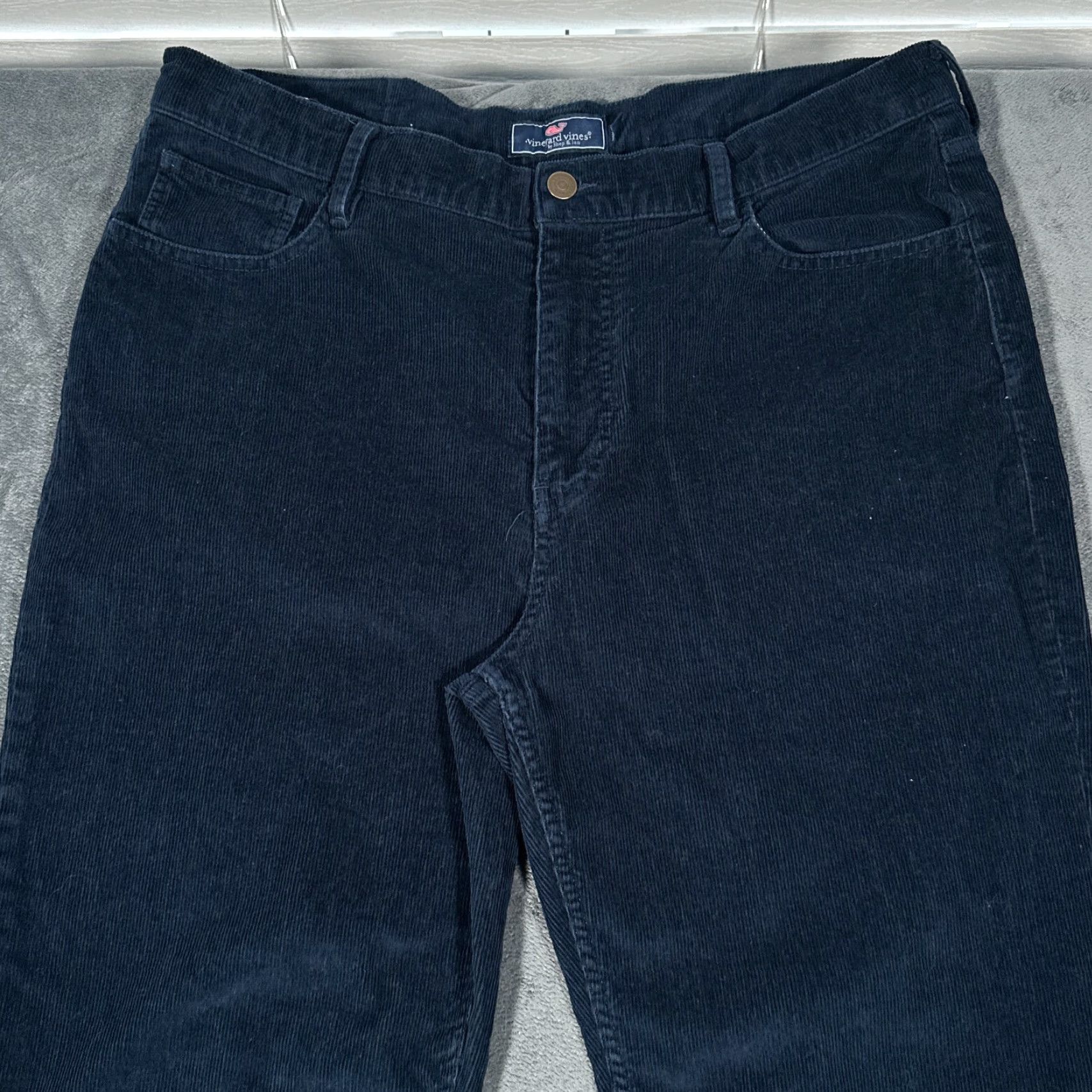Vineyard Vines Vineyard Vines Corduroy Pants Mens 35x32 Navy Blue Pinwale Stretch Straight Leg Size US 35 - 2 Thumbnail