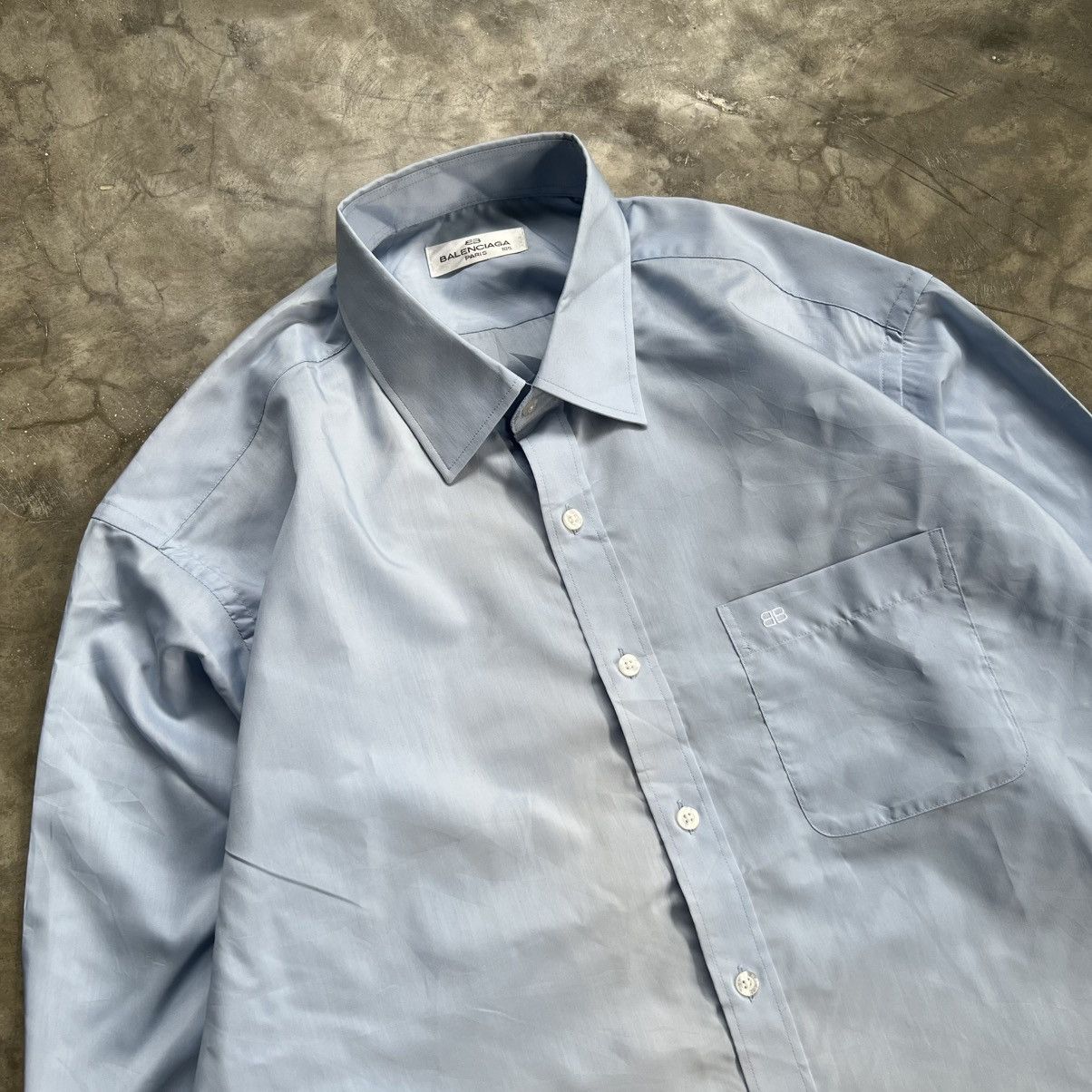 Balenciaga 90s Balenciaga Long Sleeve Button up Shirt Size US XL / EU 56 / 4 - 2 Thumbnail